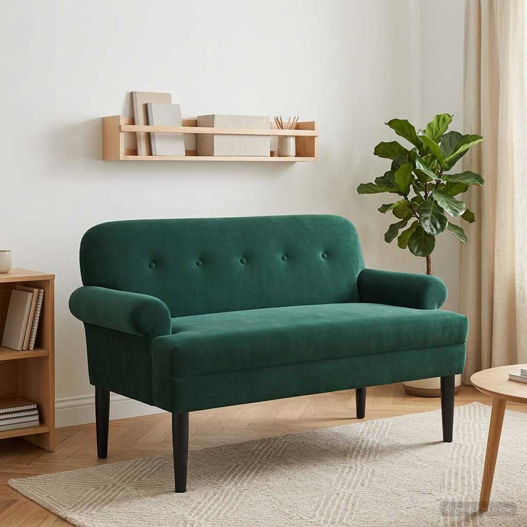 Zweisitzer Mit Knopfheftung 120 X 66 X 78 Cm Samt