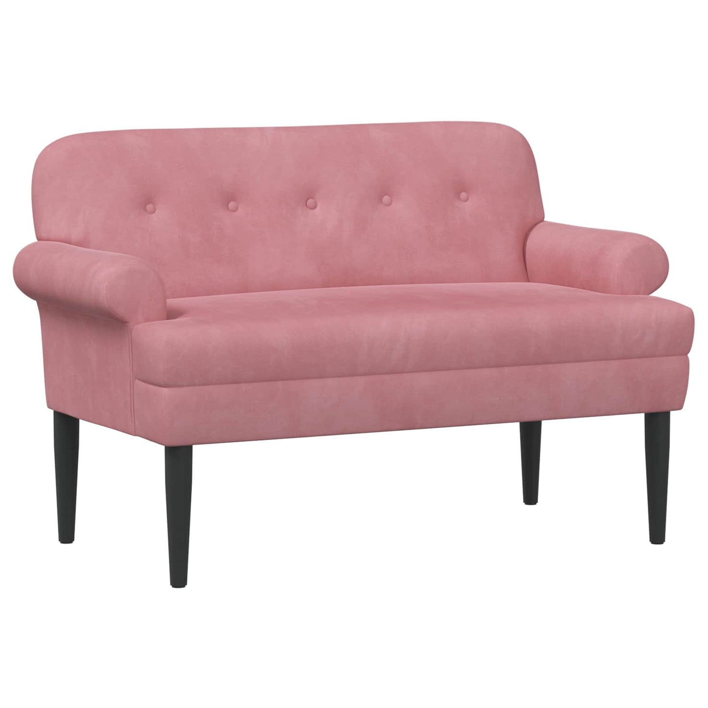 Zweisitzer Mit Knopfheftung Rosa 120 X 66 X 78 Cm Samt (V)