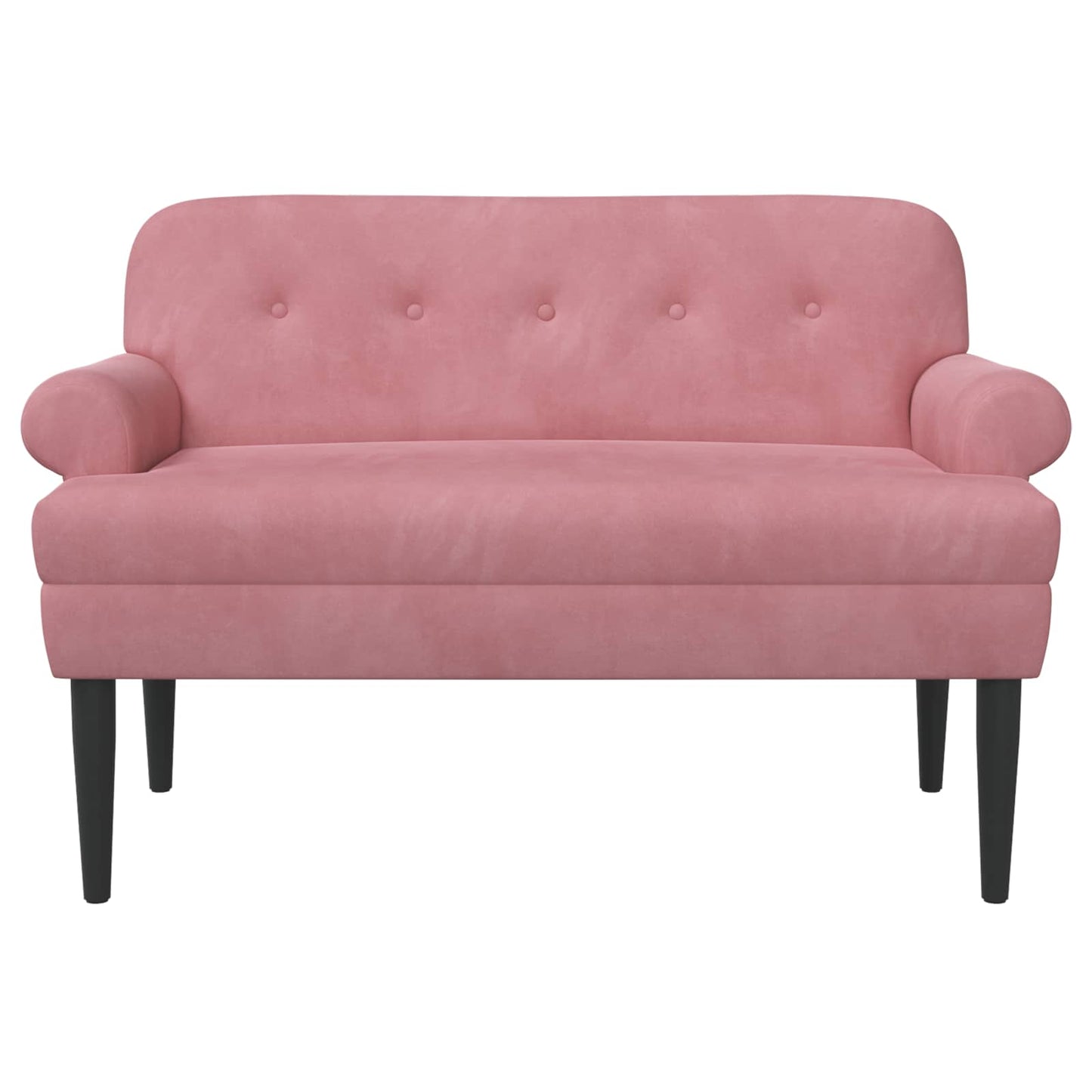 Zweisitzer Mit Knopfheftung Rosa 120 X 66 X 78 Cm Samt (V)