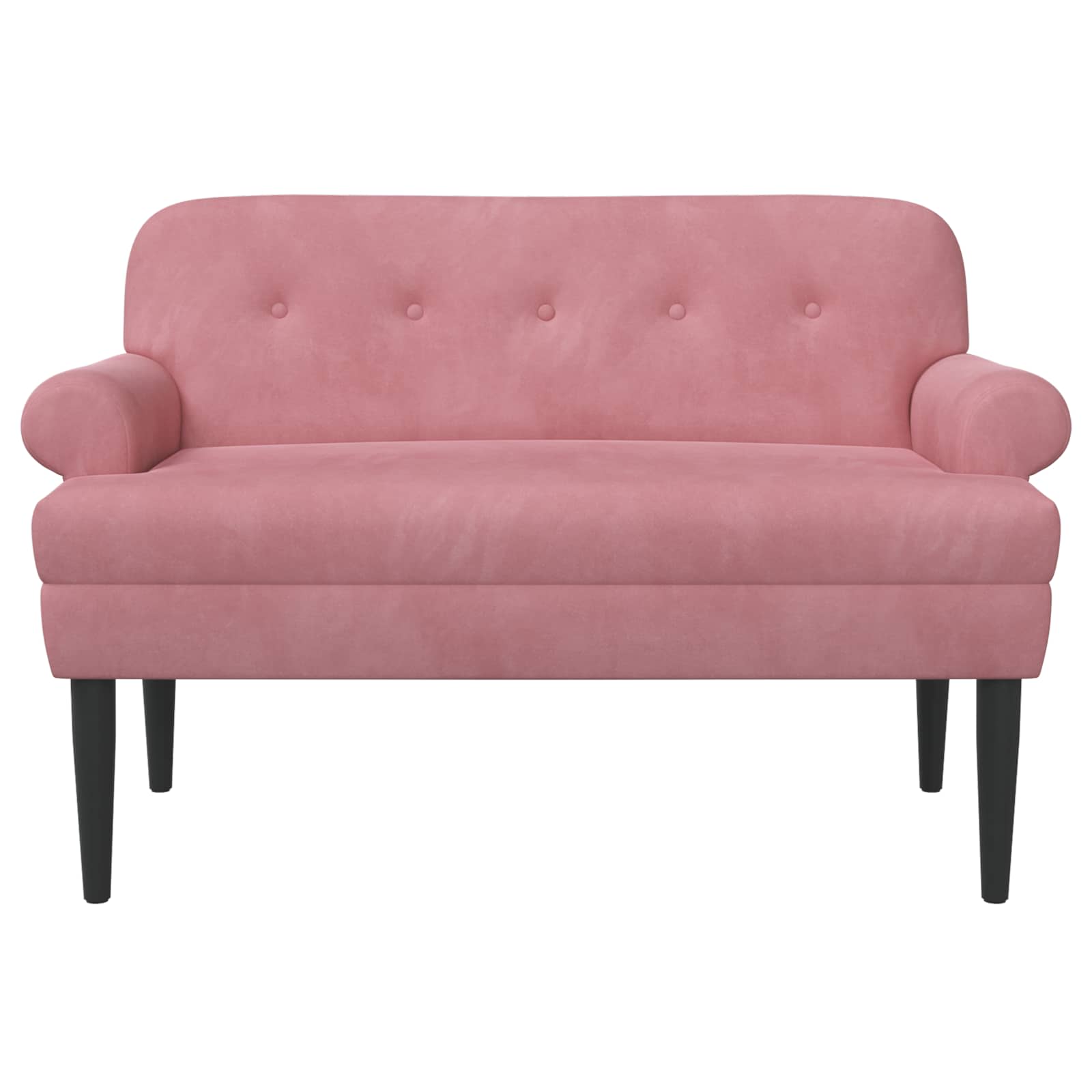 Zweisitzer Mit Knopfheftung Rosa 120 X 66 X 78 Cm Samt (V)