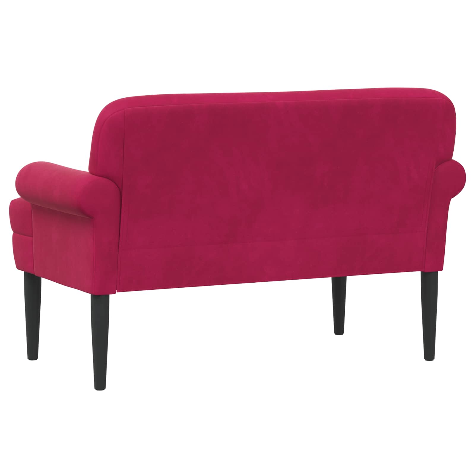 Zweisitzer Mit Knopfheftung Weinrot 120 X 66 X 78 Cm Samt (V)