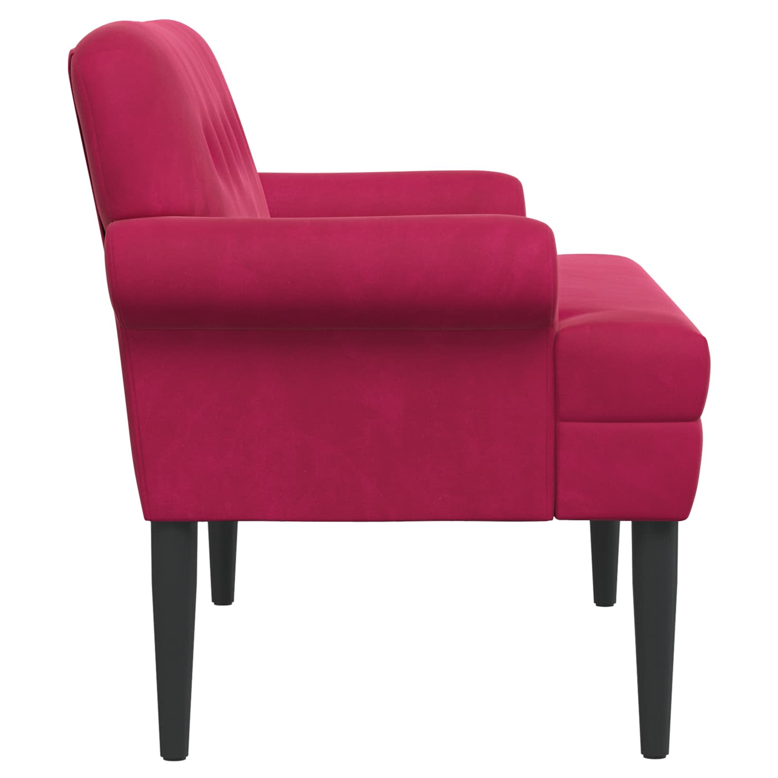 Zweisitzer Mit Knopfheftung Weinrot 120 X 66 X 78 Cm Samt (V)