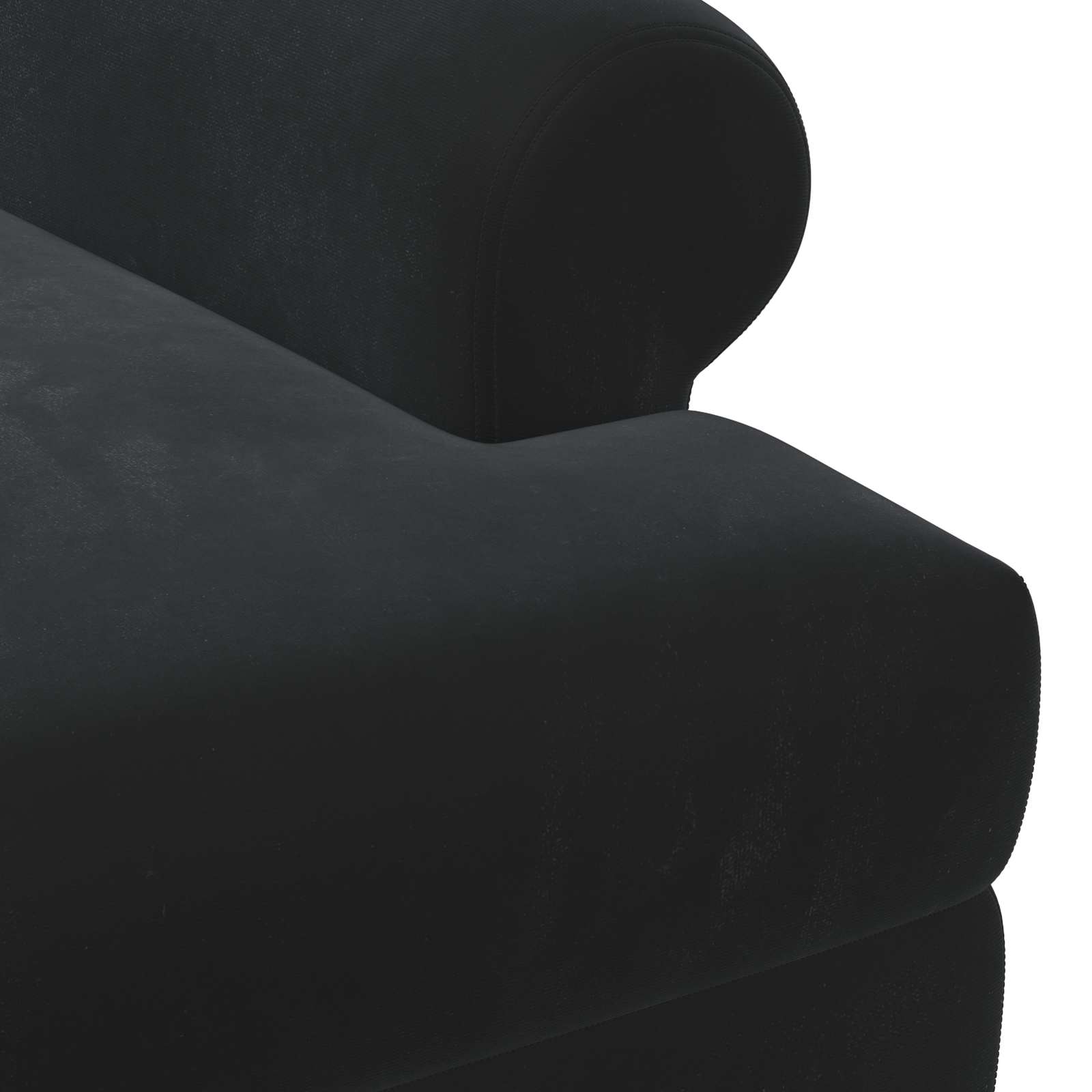 Zweisitzer Mit Knopfheftung Schwarz 120 X 66 X 78 Cm Samt (V)