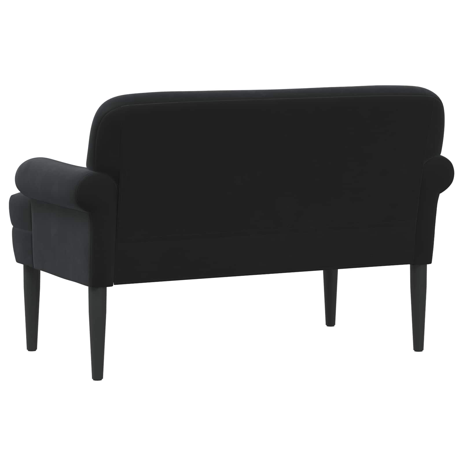 Zweisitzer Mit Knopfheftung Schwarz 120 X 66 X 78 Cm Samt (V)