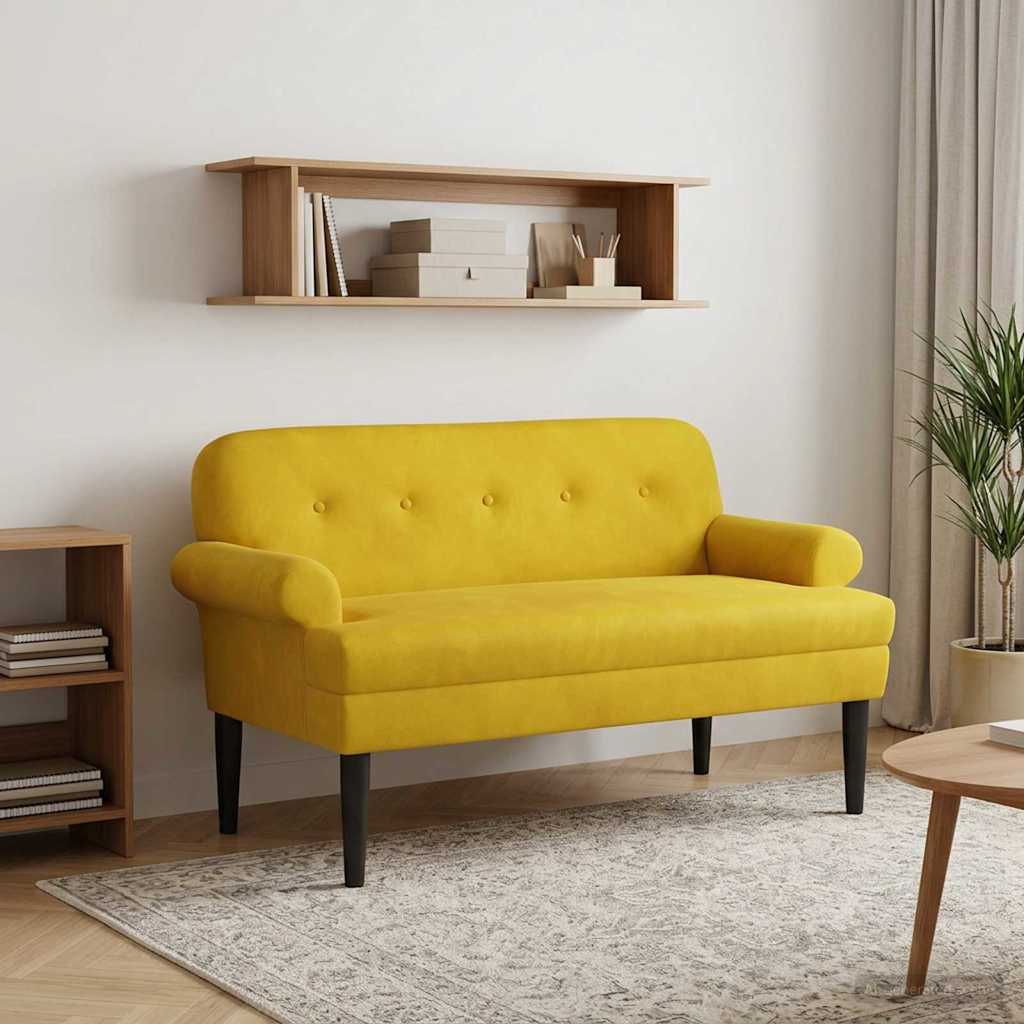 Zweisitzer Mit Knopfheftung 120 X 66 X 78 Cm Samt