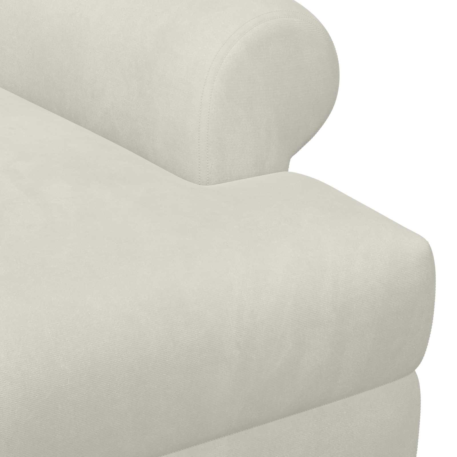 Zweisitzer Mit Knopfheftung Creme 120 X 66 X 78 Cm Samt (V)