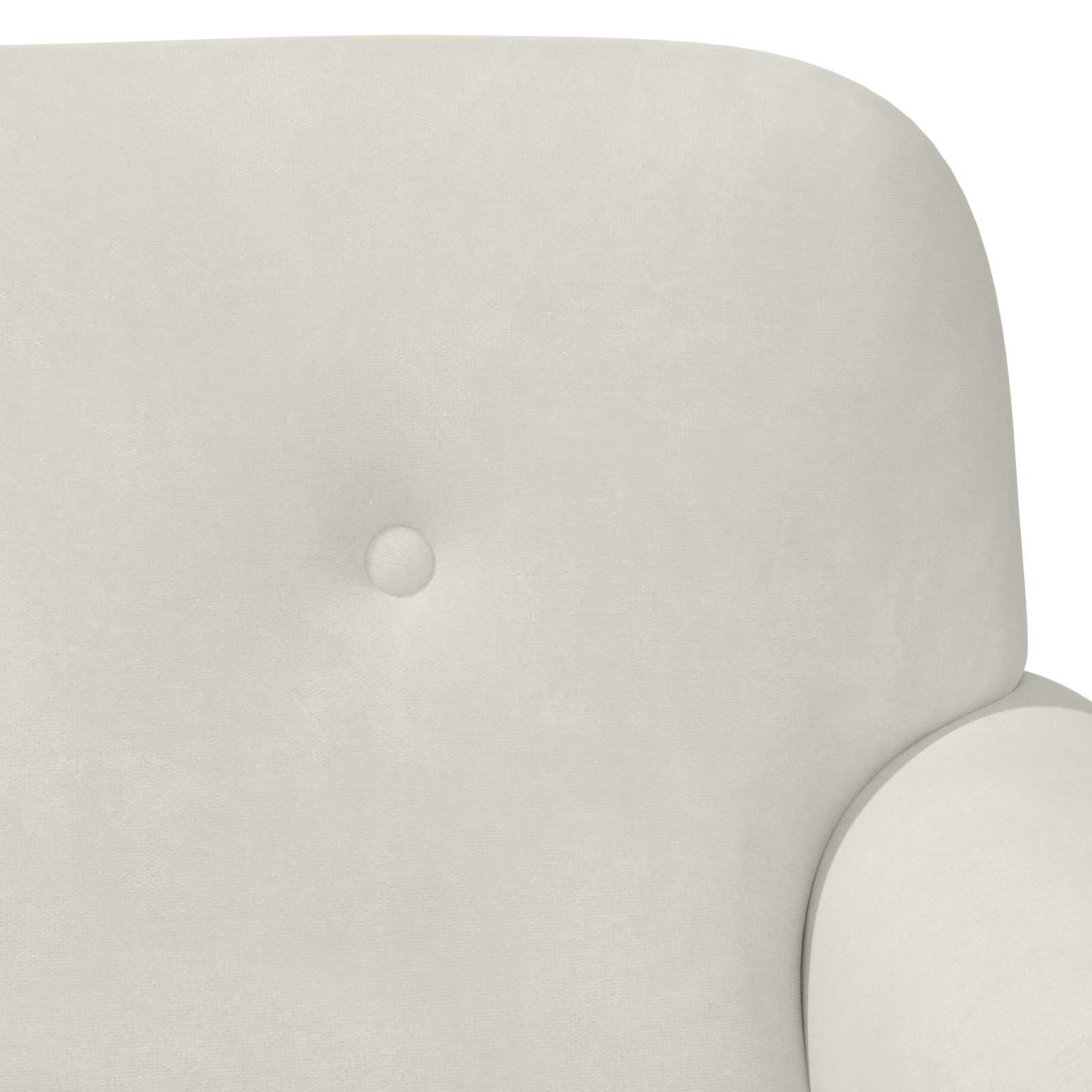 Zweisitzer Mit Knopfheftung Creme 120 X 66 X 78 Cm Samt (V)