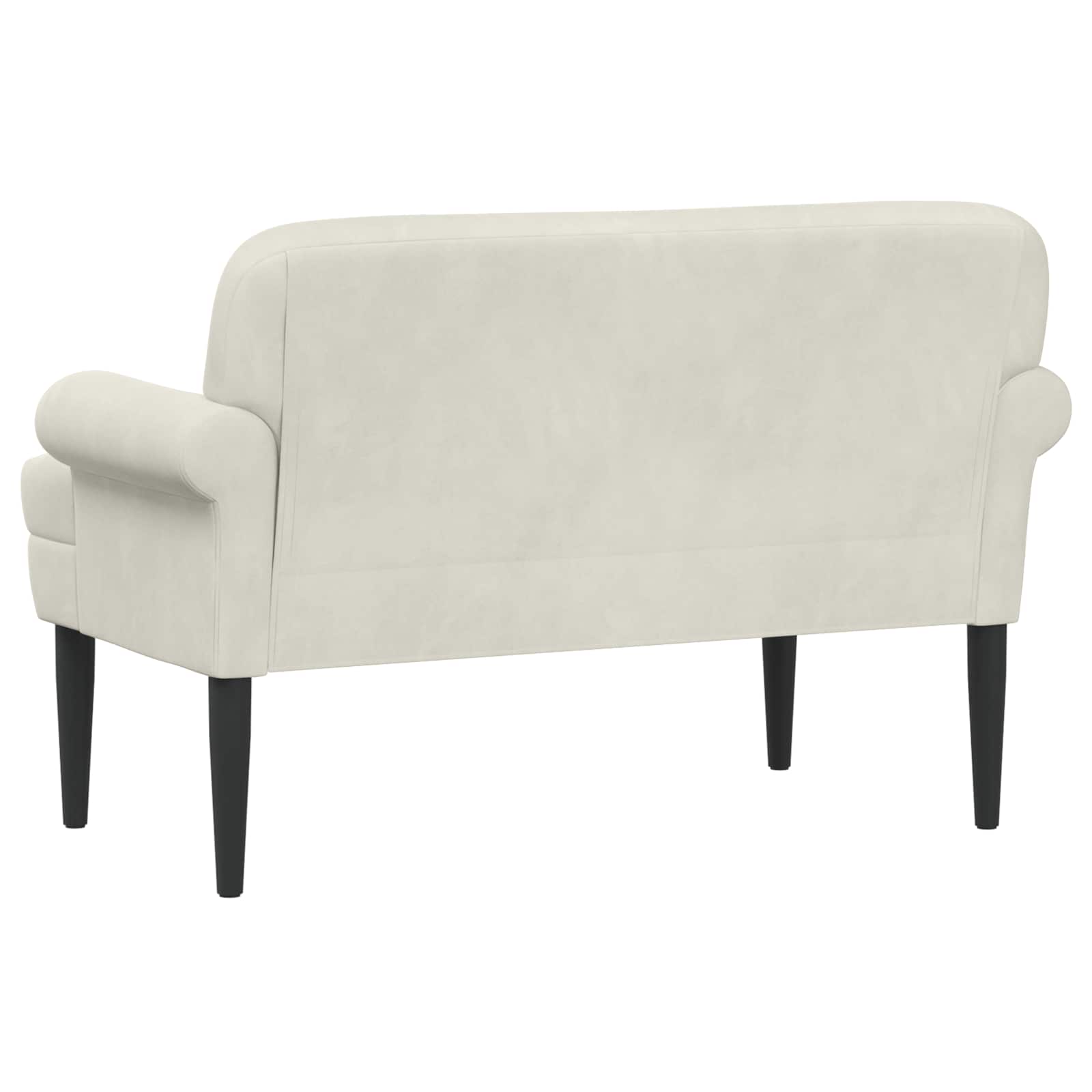 Zweisitzer Mit Knopfheftung Creme 120 X 66 X 78 Cm Samt (V)