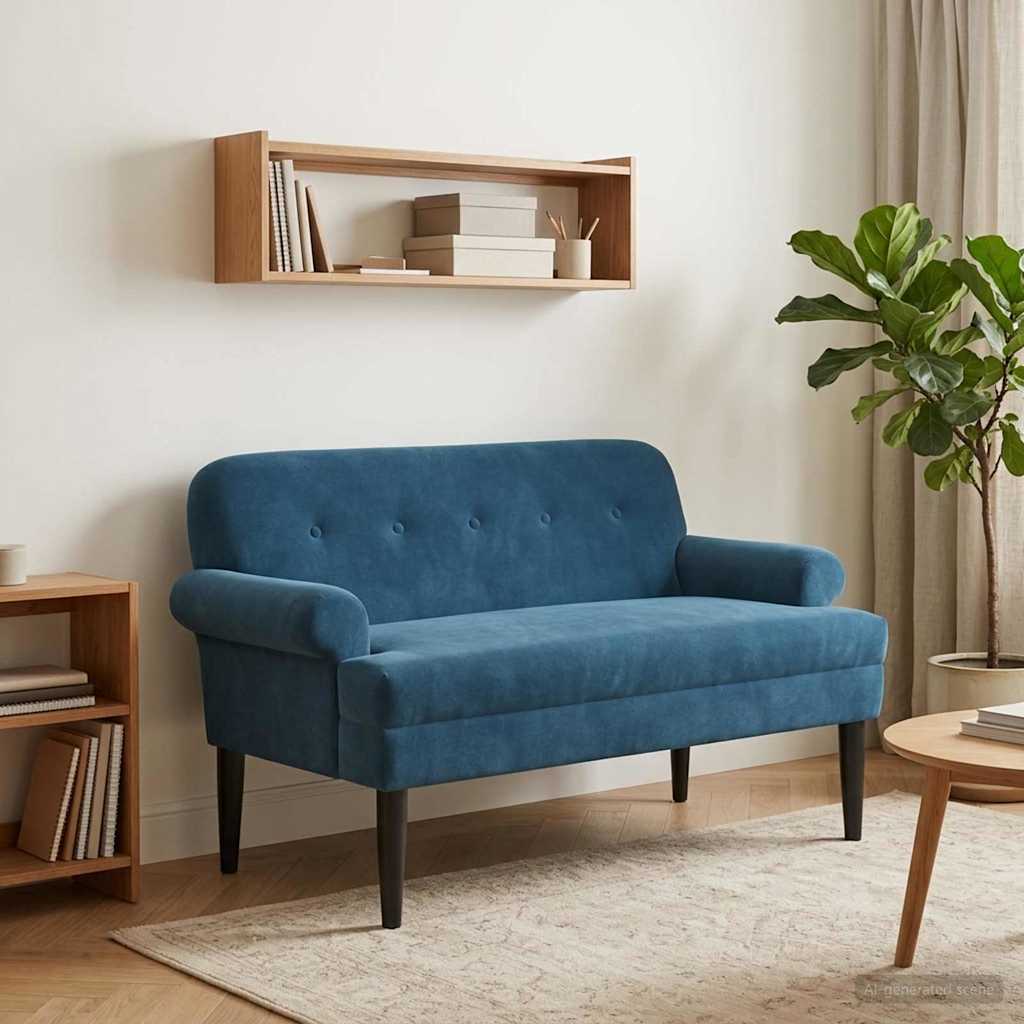 Zweisitzer Mit Knopfheftung 120 X 66 X 78 Cm Samt