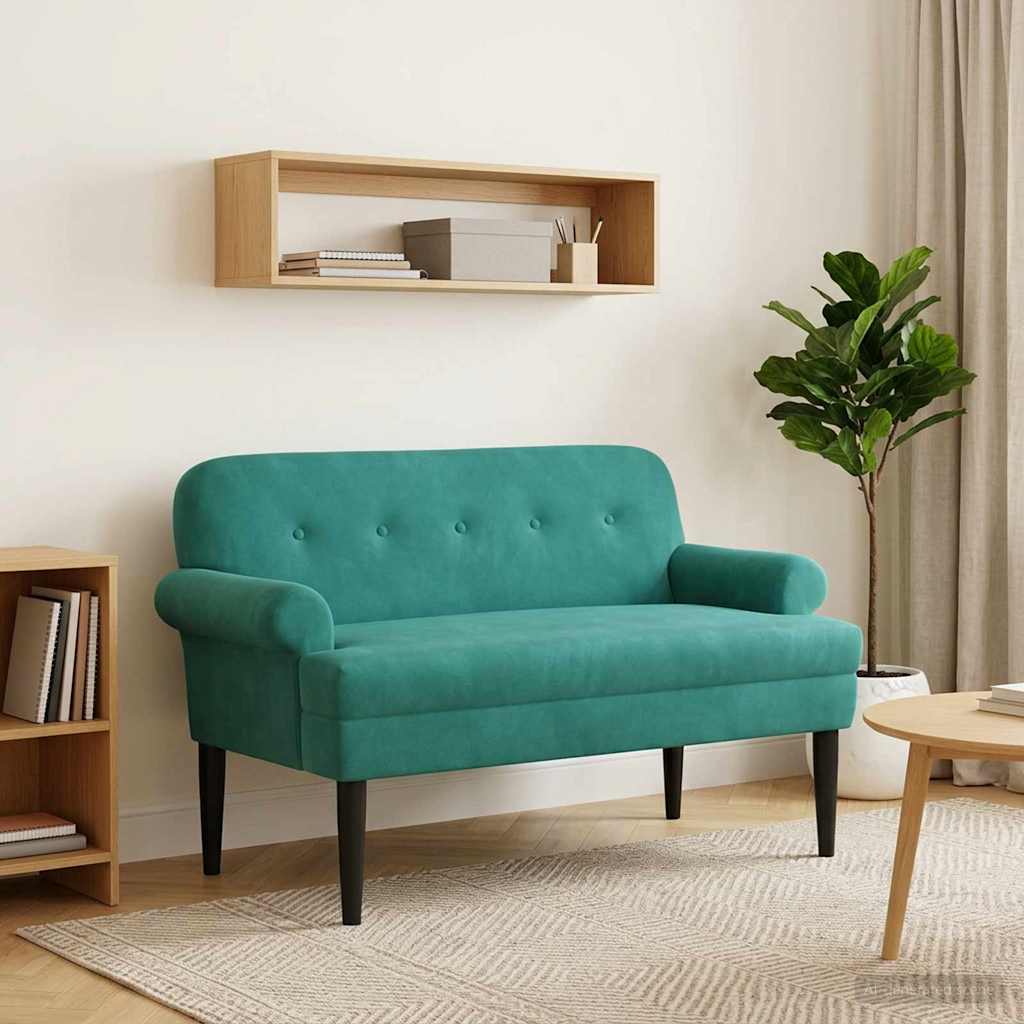 Zweisitzer Mit Knopfheftung 120 X 66 X 78 Cm Samt
