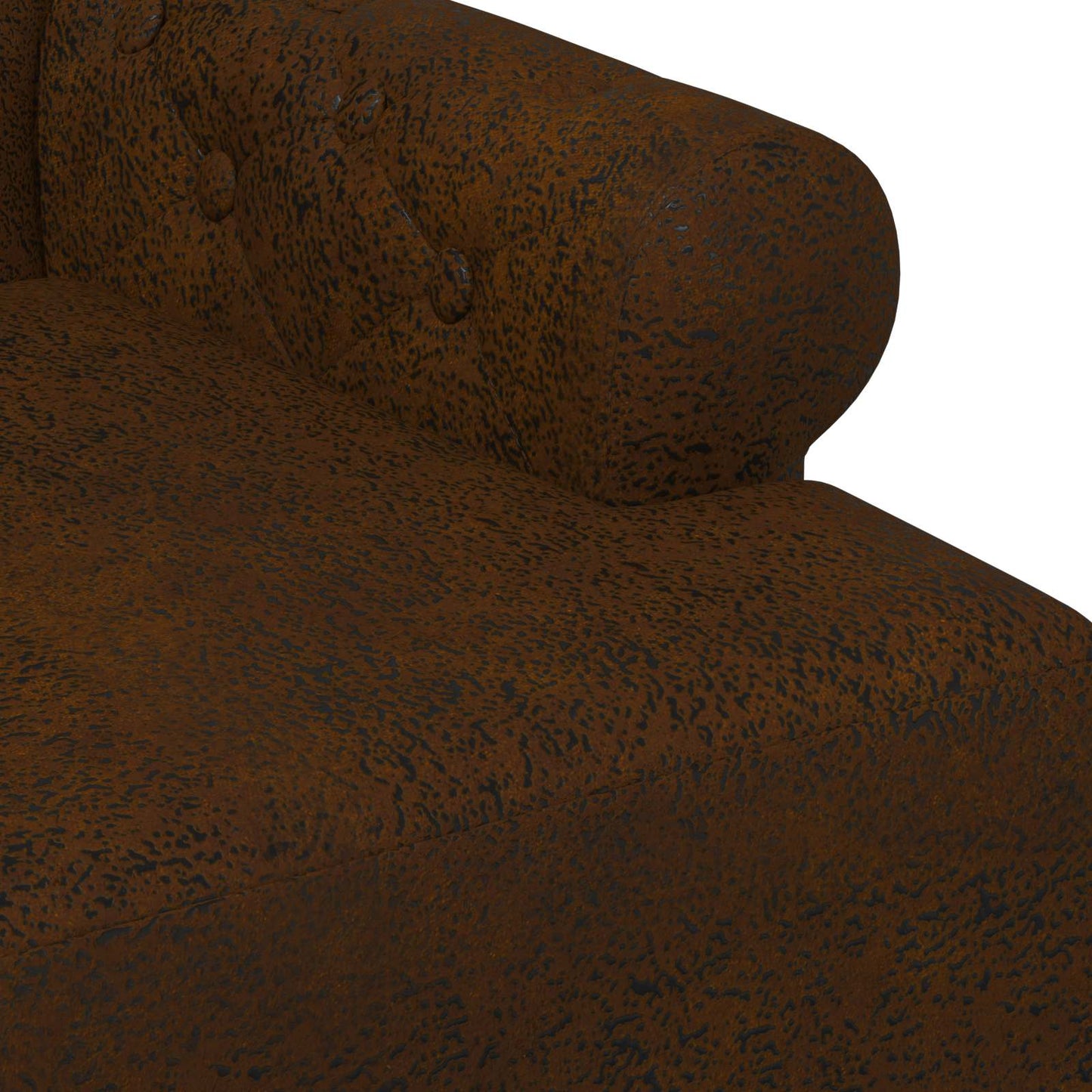 Zweisitzer Mit Knopfheftung Braun 120 X 65 X 78 Cm