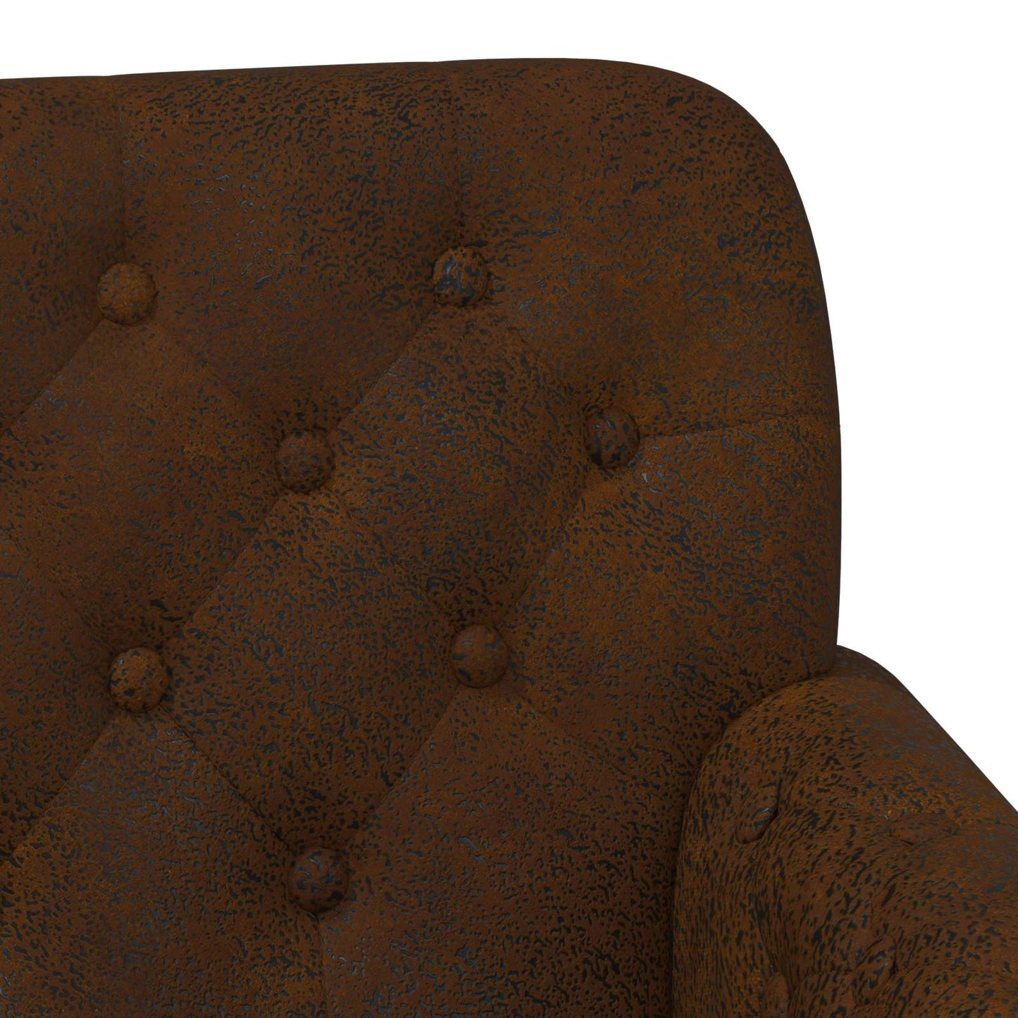 Zweisitzer Mit Knopfheftung Braun 120 X 65 X 78 Cm
