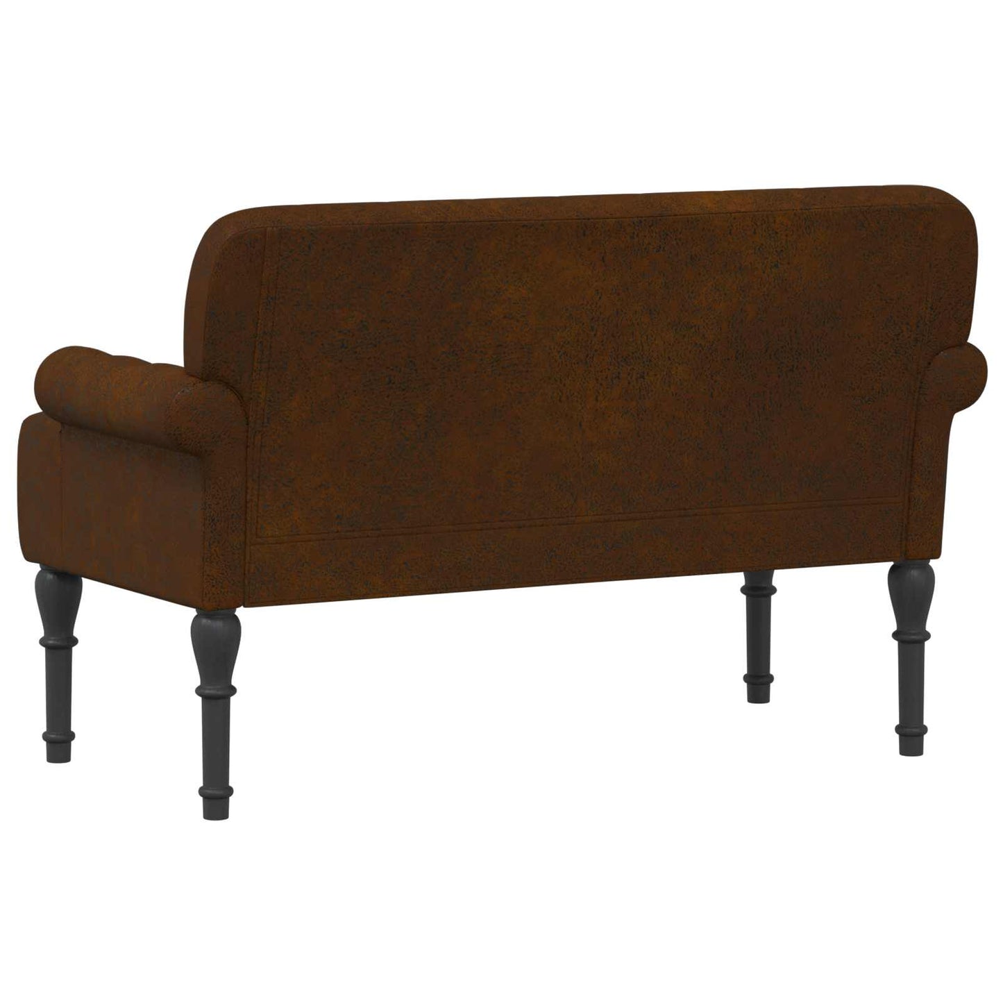 Zweisitzer Mit Knopfheftung Braun 120 X 65 X 78 Cm