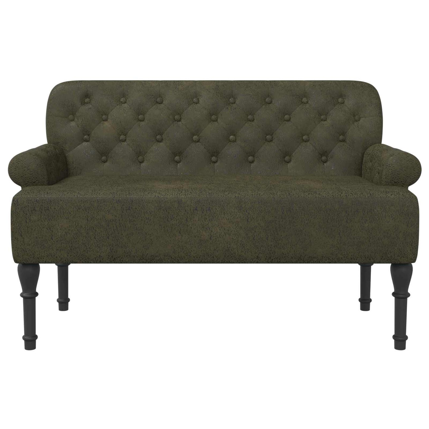 Zweisitzer Mit Knopfheftung Olivegrün 120 X 65 X 78 Cm