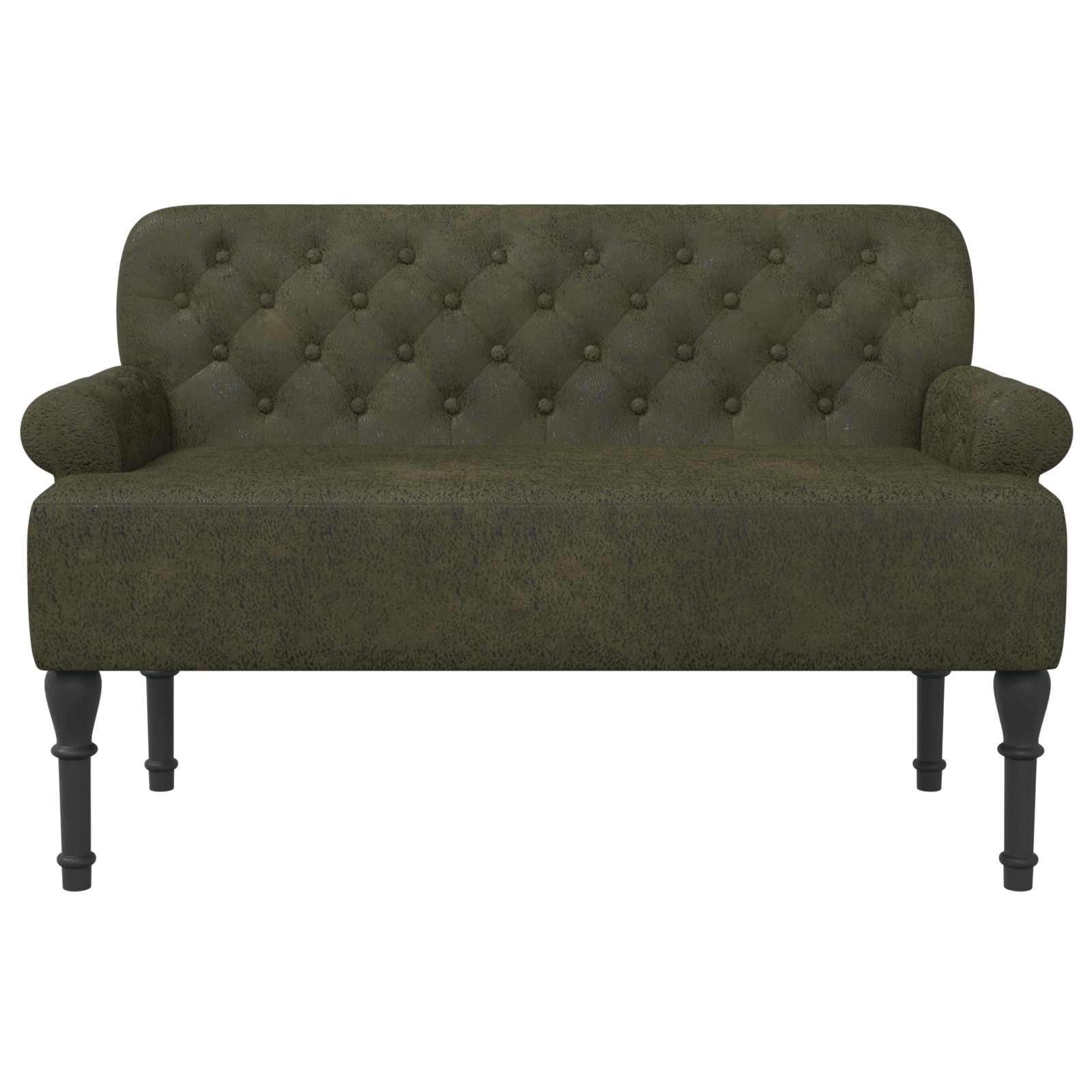 Zweisitzer Mit Knopfheftung Olivegrün 120 X 65 X 78 Cm