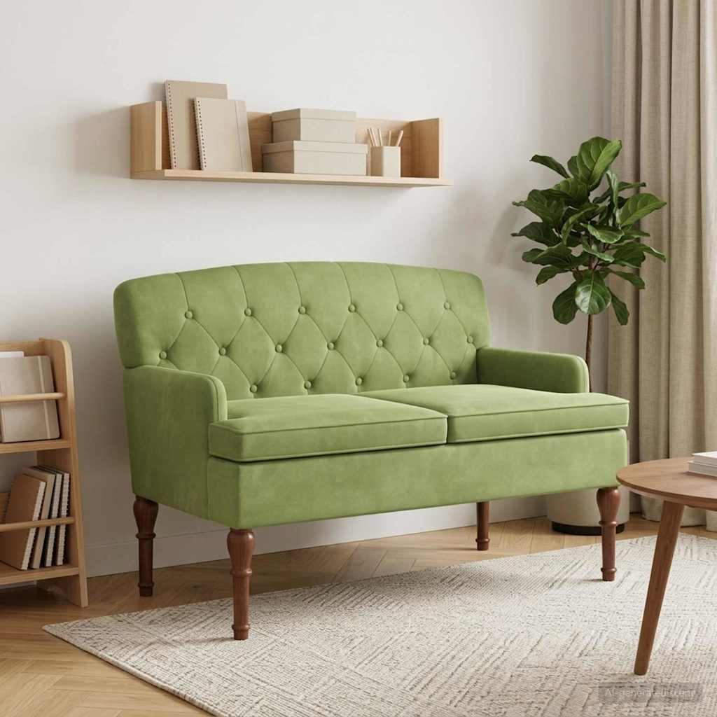 Zweisitzer Mit Knopfheftung 111 X 65 X 79 Cm Samt