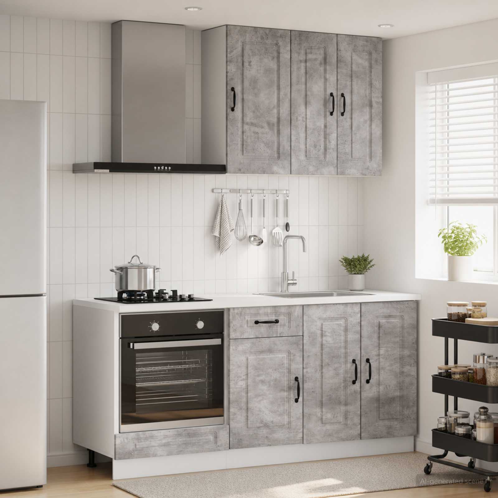 Kücheneinheit Kalmar 5 Pcs Holzwerkstoff