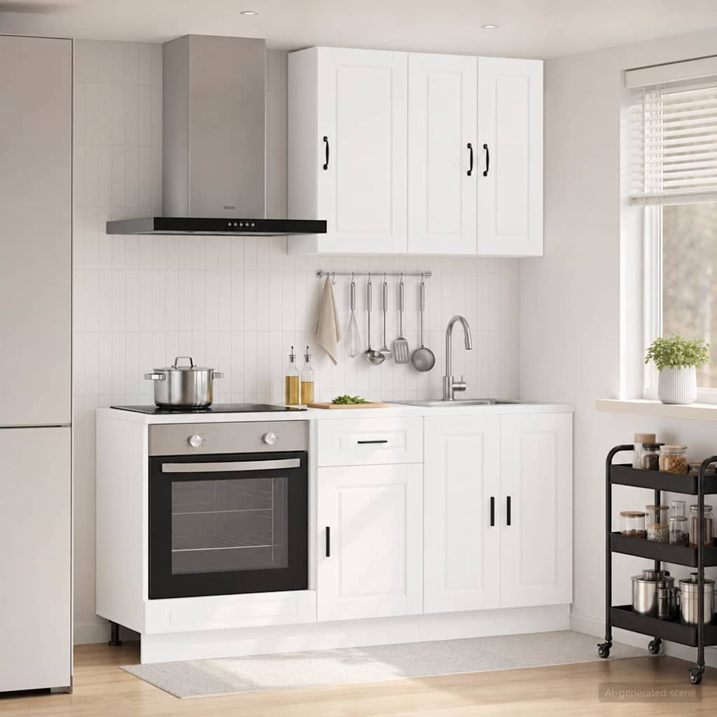 Kücheneinheit Porto 5 Pcs Weiß Holzwerkstoff