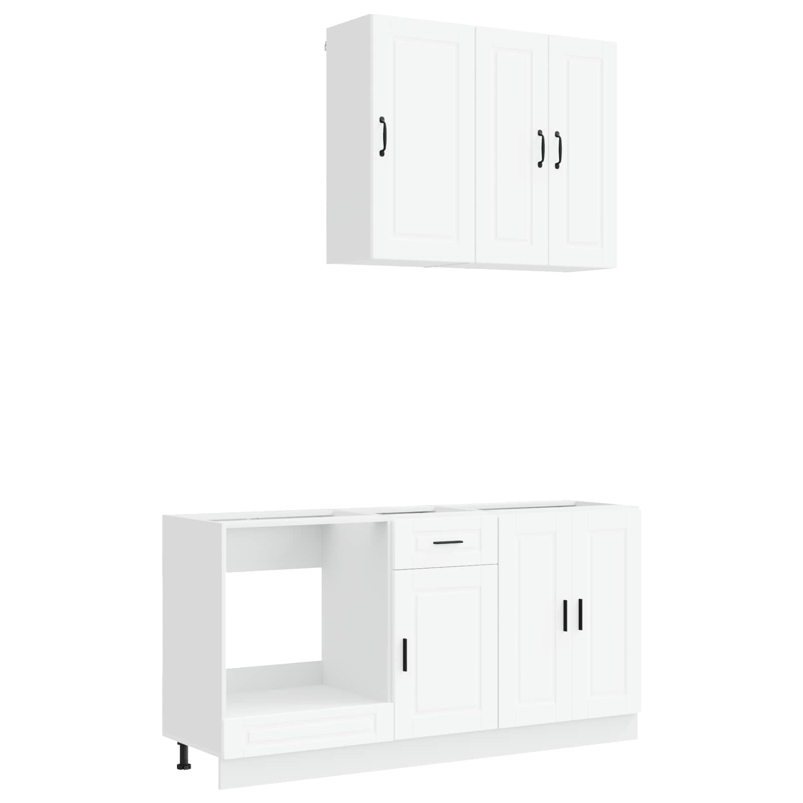 Kücheneinheit Porto 5 Pcs Weiß Holzwerkstoff