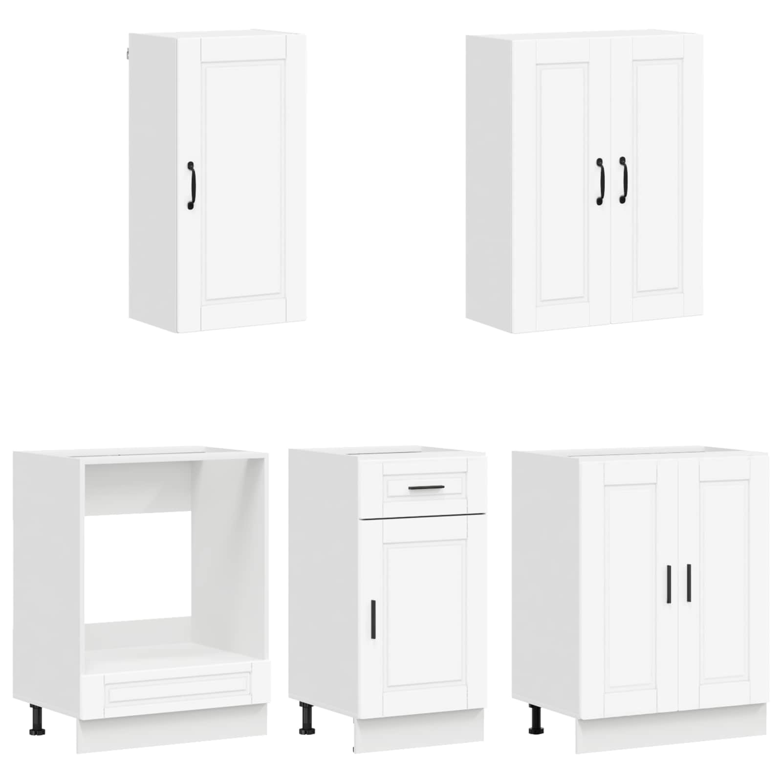 Kücheneinheit Porto 5 Pcs Weiß Holzwerkstoff