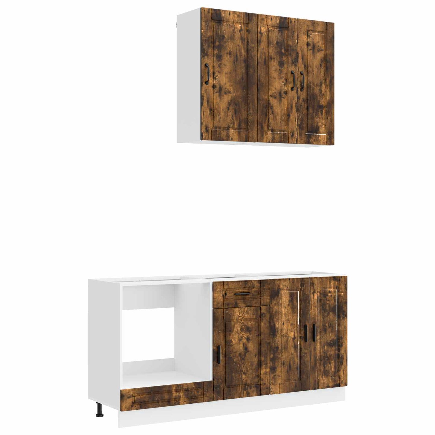 Kücheneinheit Porto 5 Pcs Geräucherte Eiche Holzwerkstoff