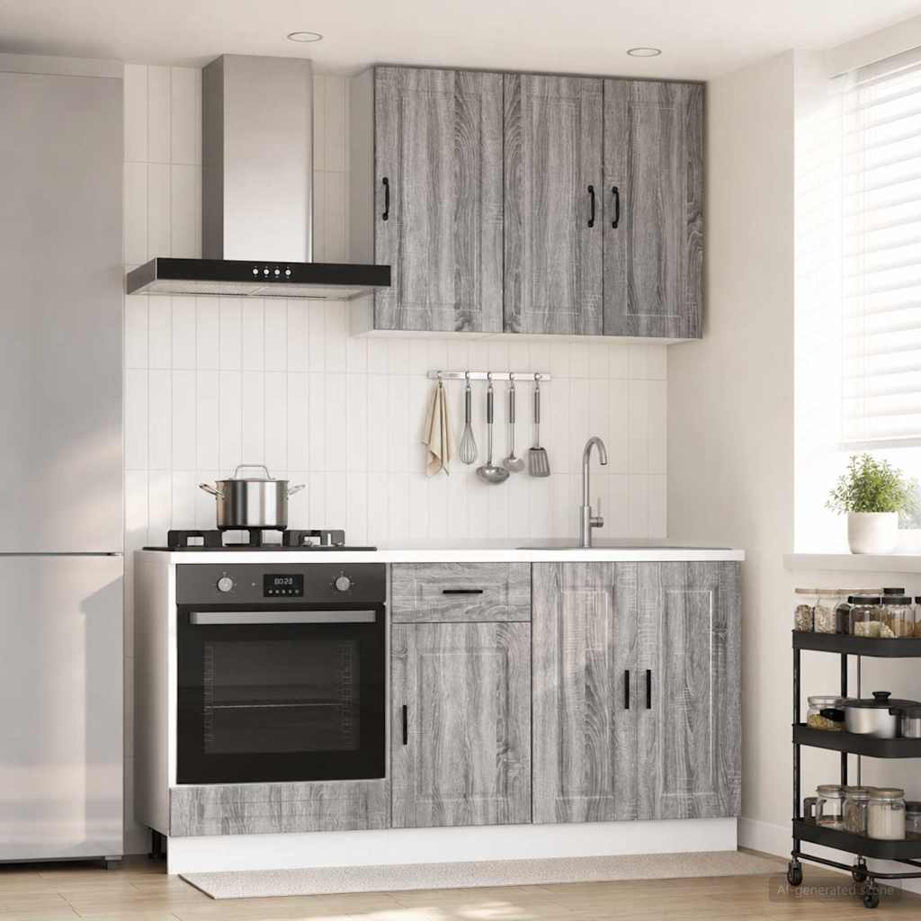Kücheneinheit Porto 5 Pcs Grau Sonoma Holzwerkstoff