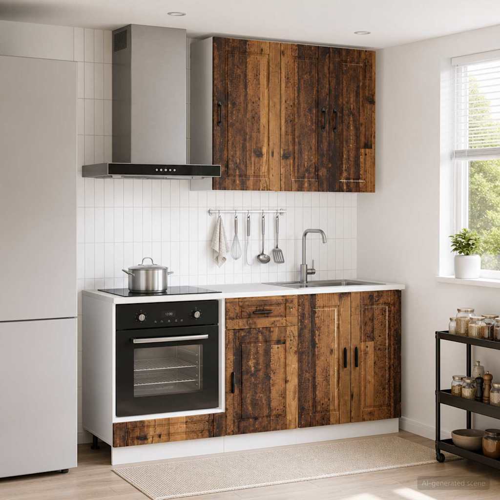 Kücheneinheit Porto 5 Pcs Altholz Holzwerkstoff
