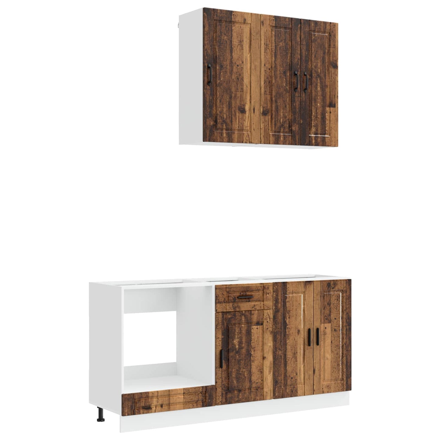 Kücheneinheit Porto 5 Pcs Altholz Holzwerkstoff