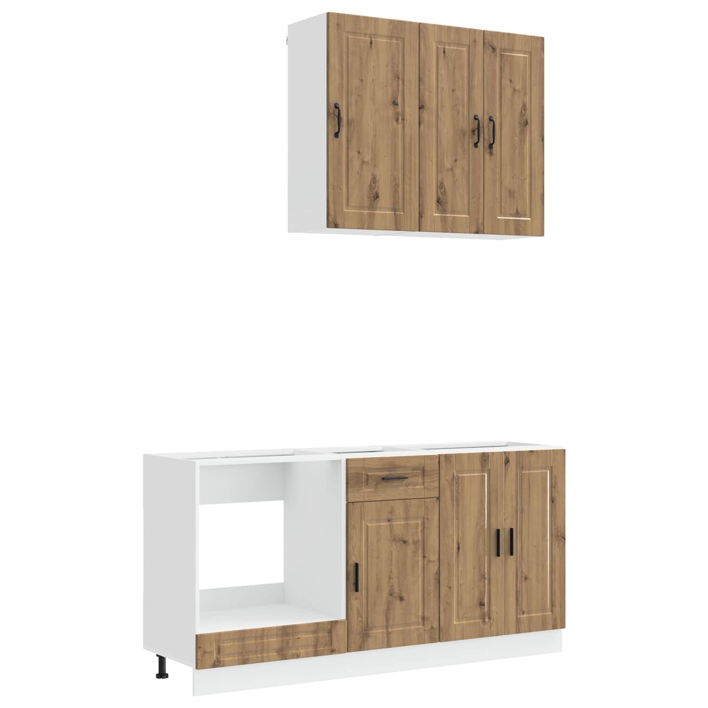 Kücheneinheit Porto 5 Pcs Artisan-Eiche Holzwerkstoff
