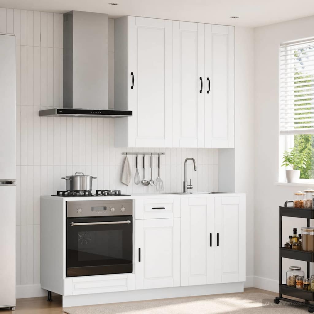Kücheneinheit Porto 5 Pcs Weiß Holzwerkstoff