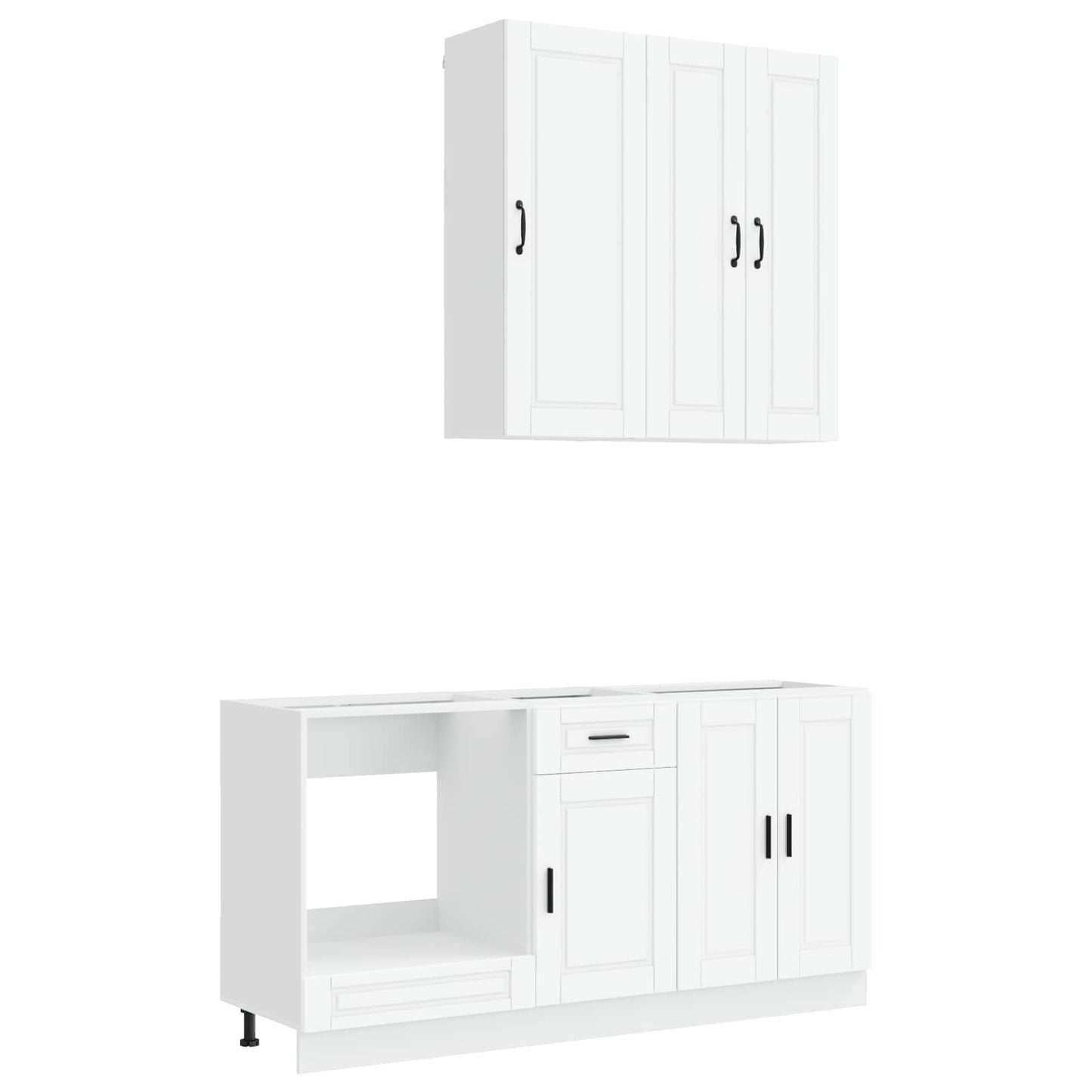 Kücheneinheit Porto 5 Pcs Weiß Holzwerkstoff
