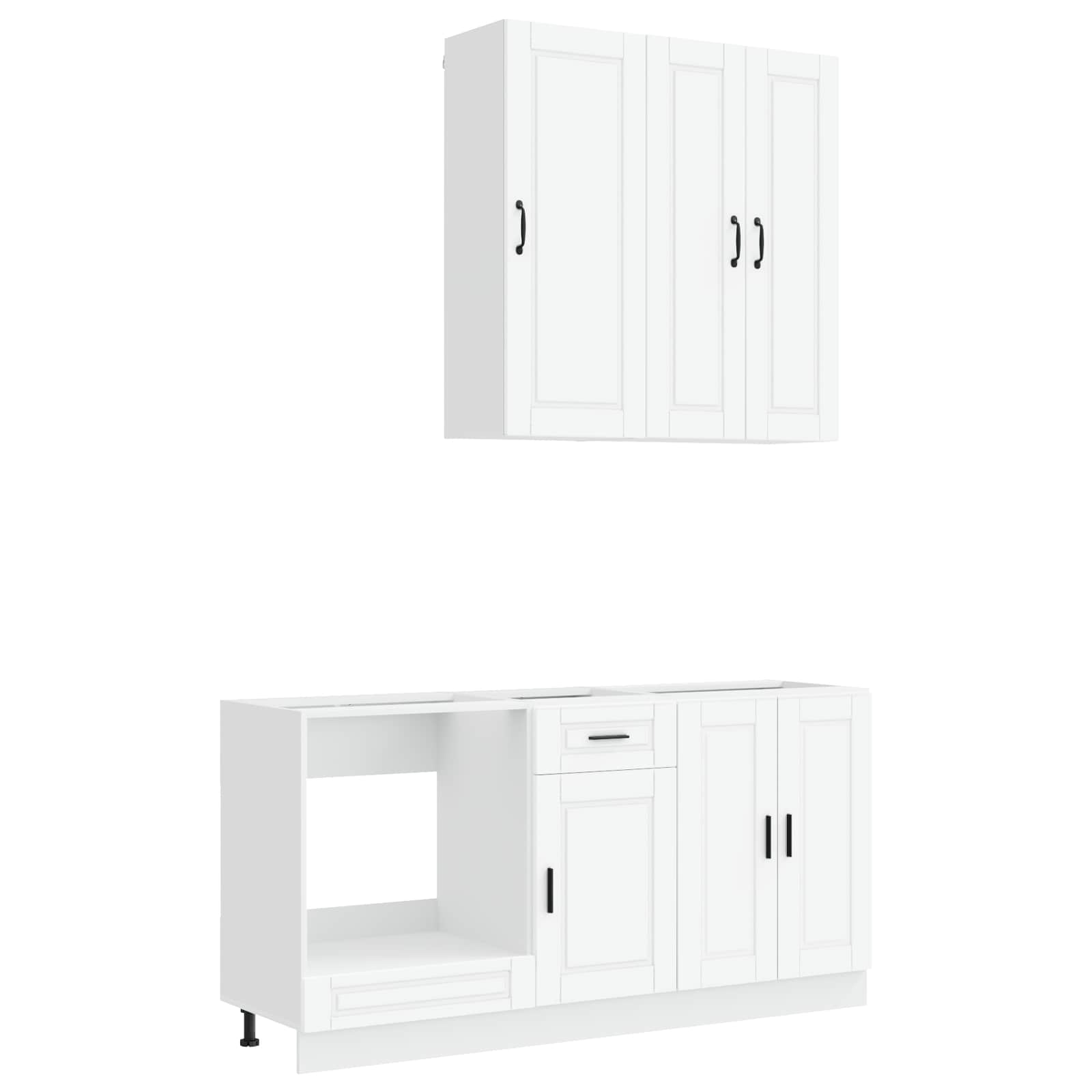 Kücheneinheit Porto 5 Pcs Weiß Holzwerkstoff