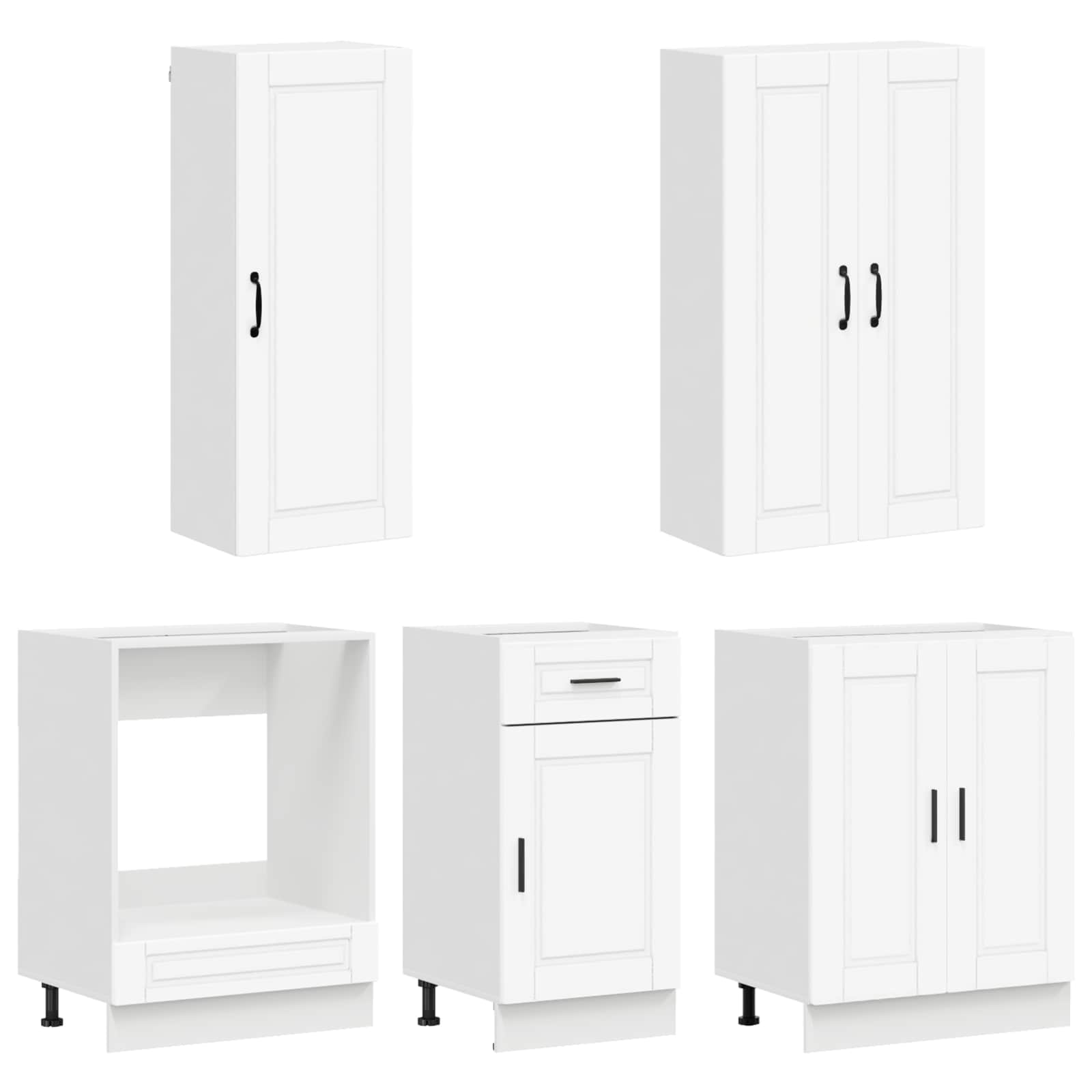 Kücheneinheit Porto 5 Pcs Weiß Holzwerkstoff