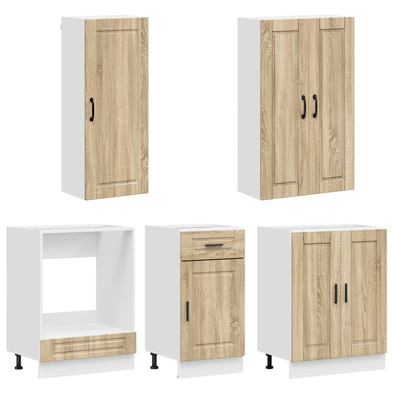 Kücheneinheit Porto 5 Pcs Sonoma-Eiche Holzwerkstoff