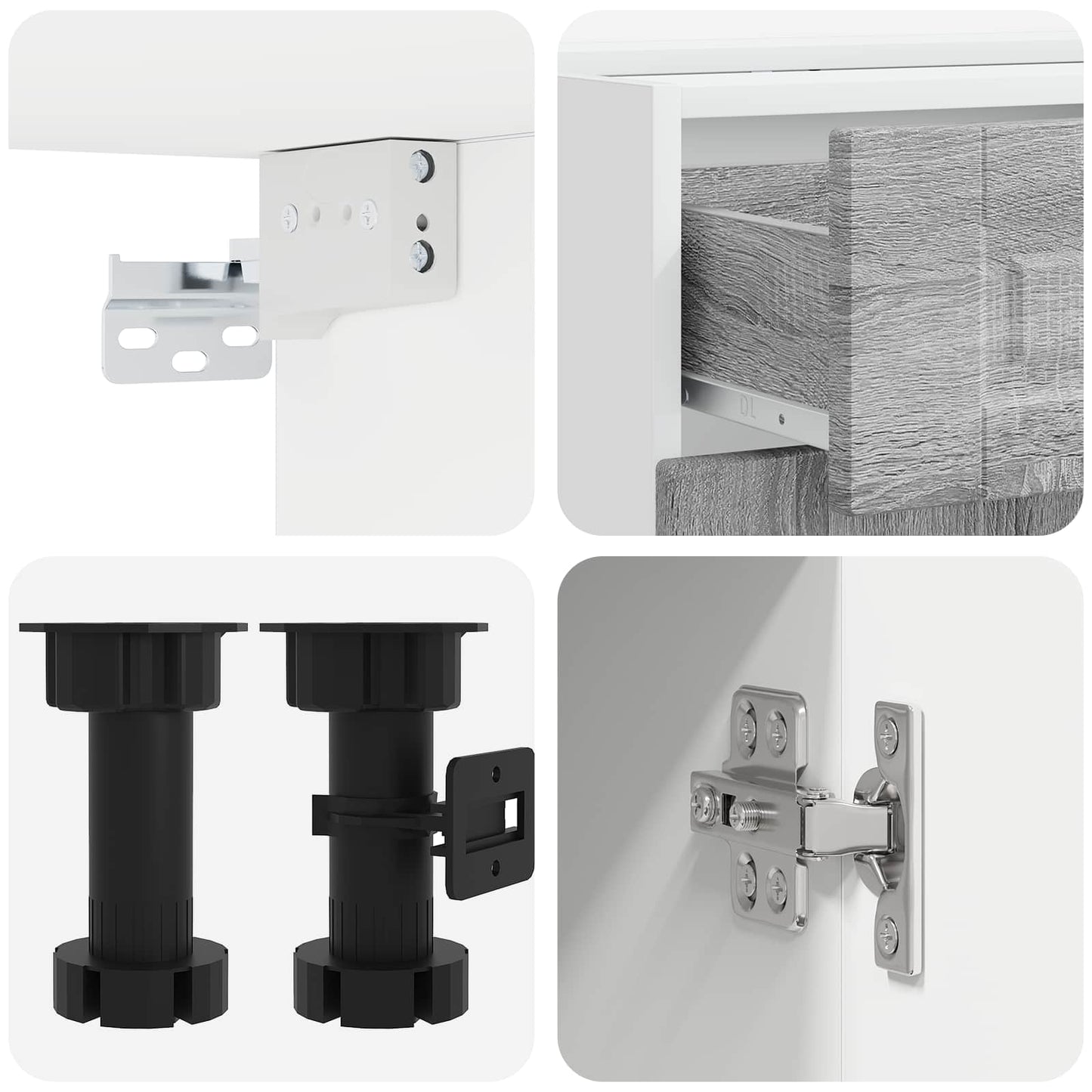 Kücheneinheit Porto 5 Pcs Grau Sonoma Holzwerkstoff