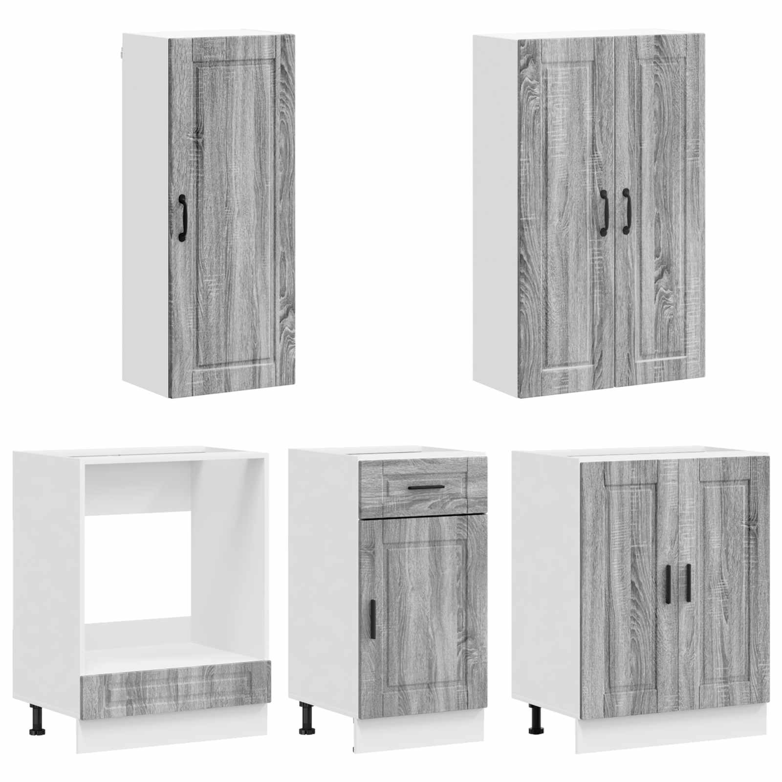 Kücheneinheit Porto 5 Pcs Grau Sonoma Holzwerkstoff