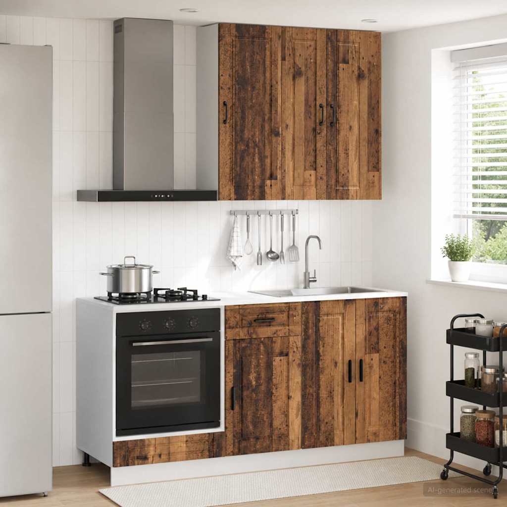 Kücheneinheit Porto 5 Pcs Altholz Holzwerkstoff