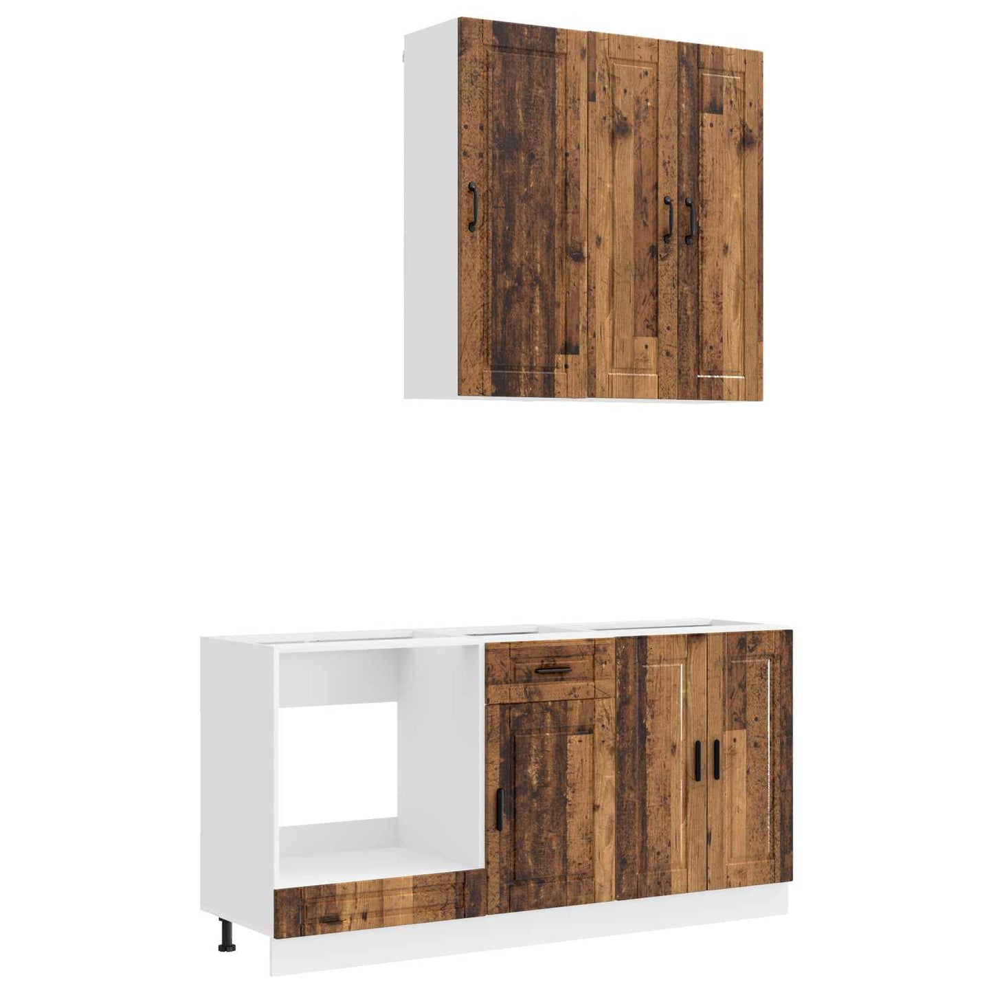 Kücheneinheit Porto 5 Pcs Altholz Holzwerkstoff