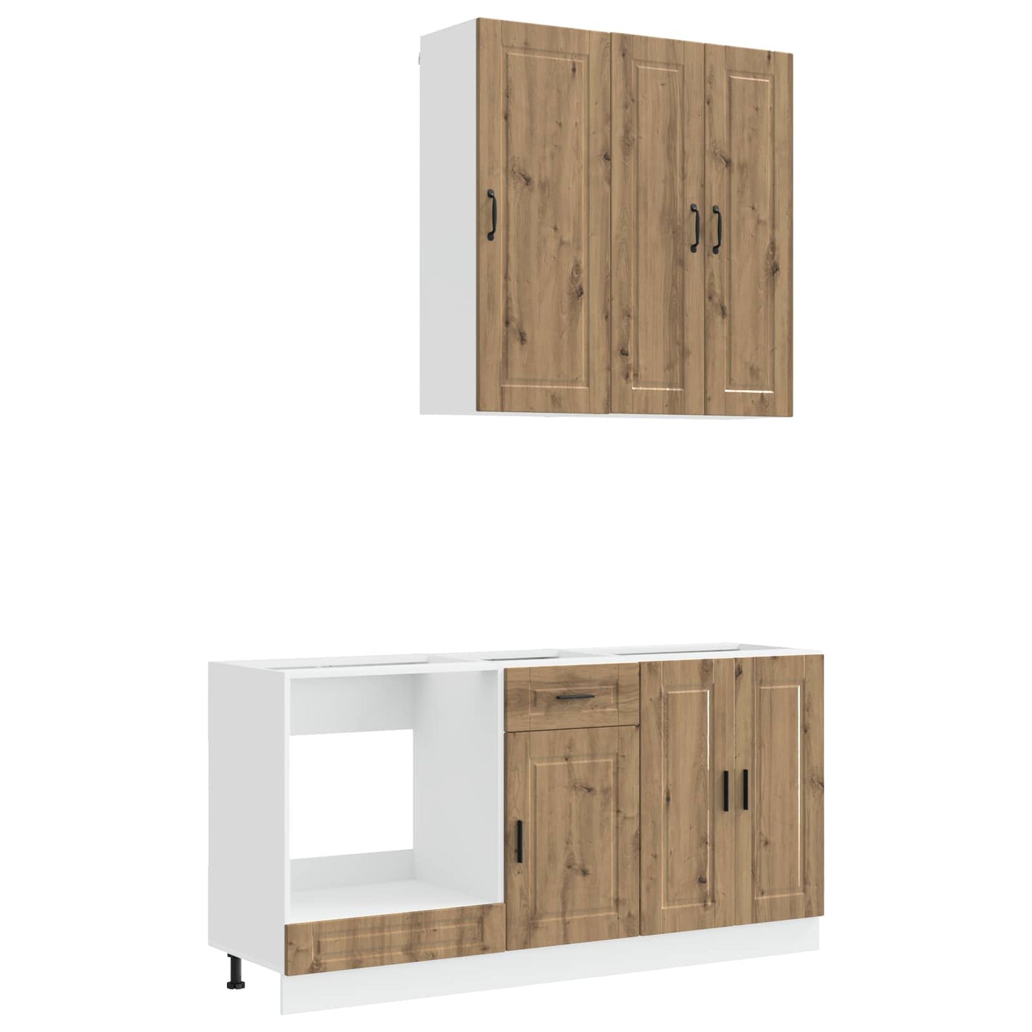 Kücheneinheit Porto 5 Pcs Artisan-Eiche Holzwerkstoff