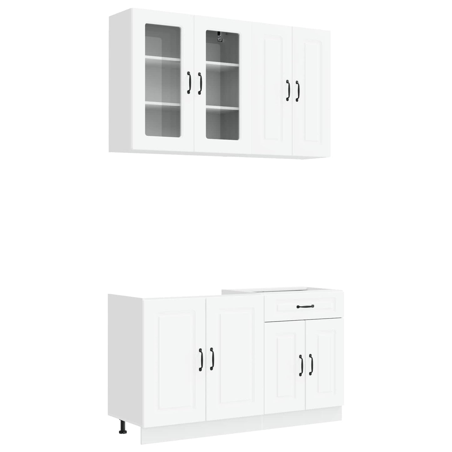 Kücheneinheit Kalmar 4 Pcs Weiß Holzwerkstoff