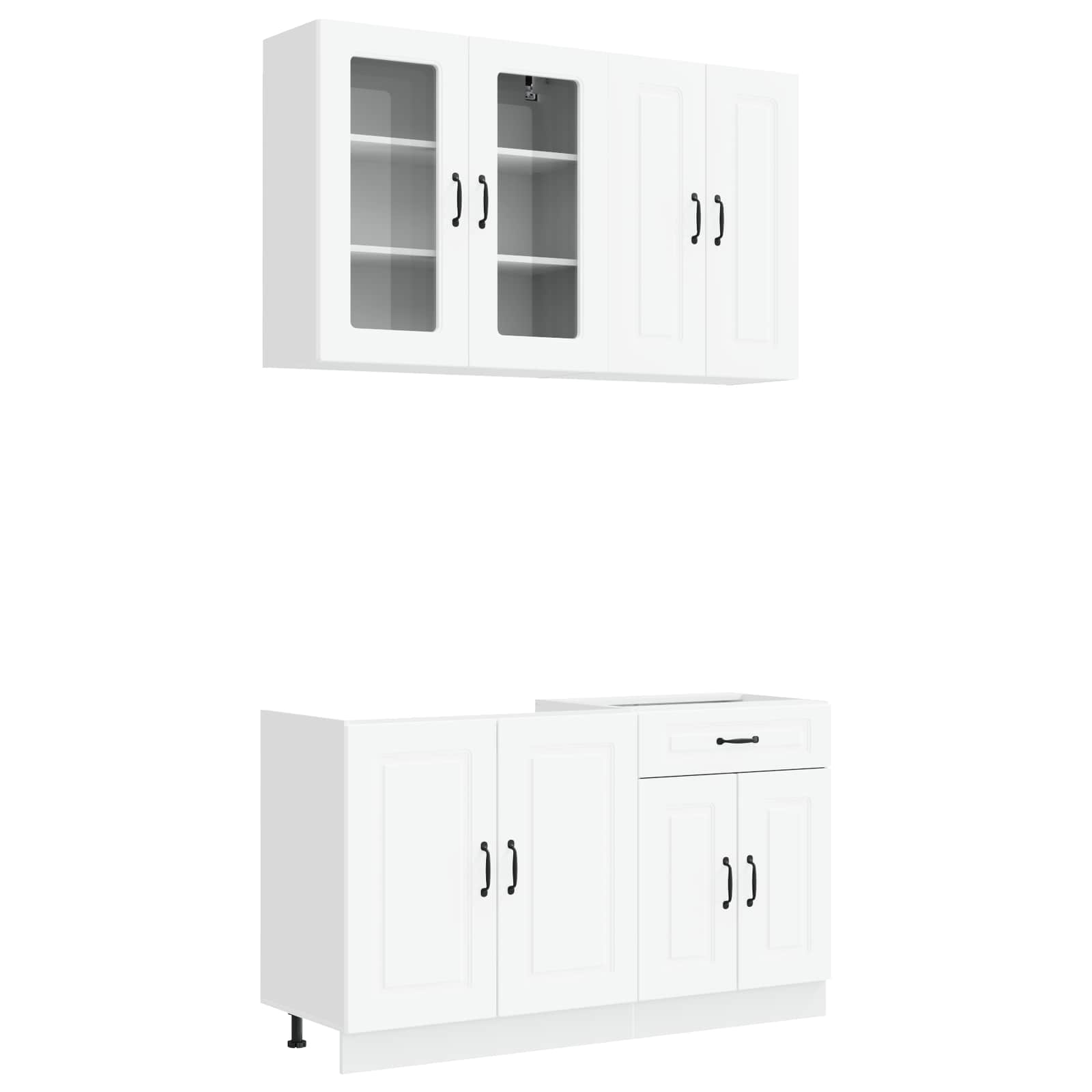 Kücheneinheit Kalmar 4 Pcs Weiß Holzwerkstoff