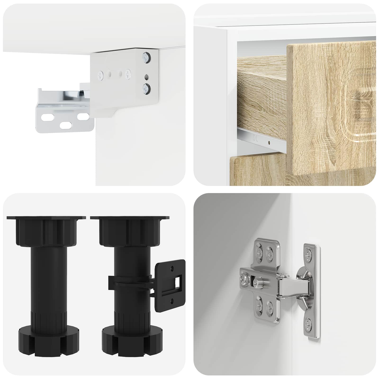 Kücheneinheit Kalmar 4 Pcs Sonoma-Eiche Holzwerkstoff