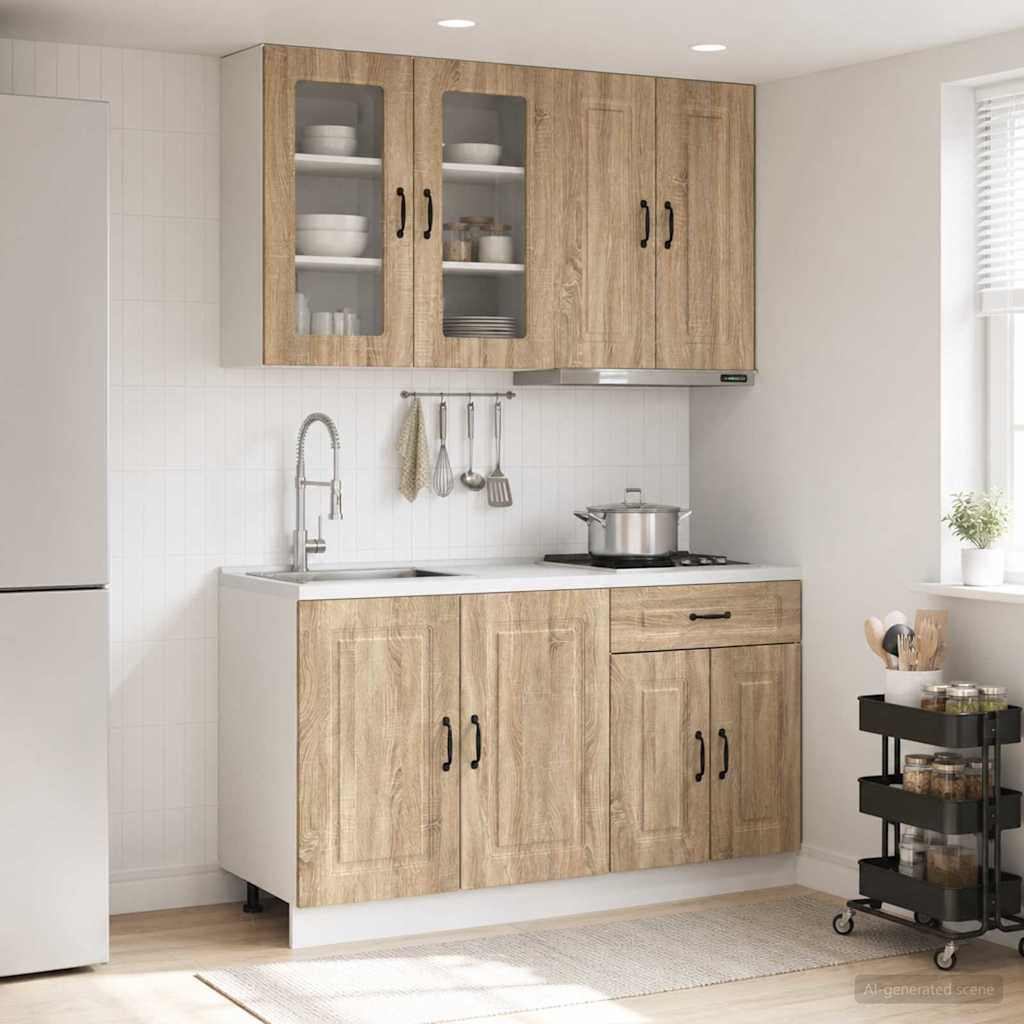 Kücheneinheit Kalmar 4 Pcs Sonoma-Eiche Holzwerkstoff