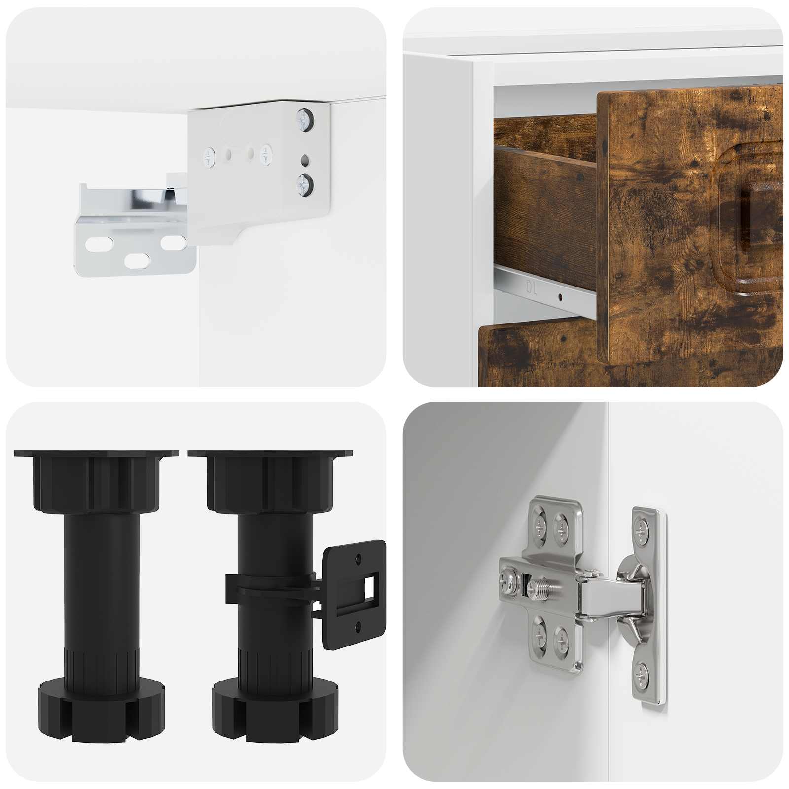 Kücheneinheit Kalmar 4 Pcs Geräucherte Eiche Holzwerkstoff