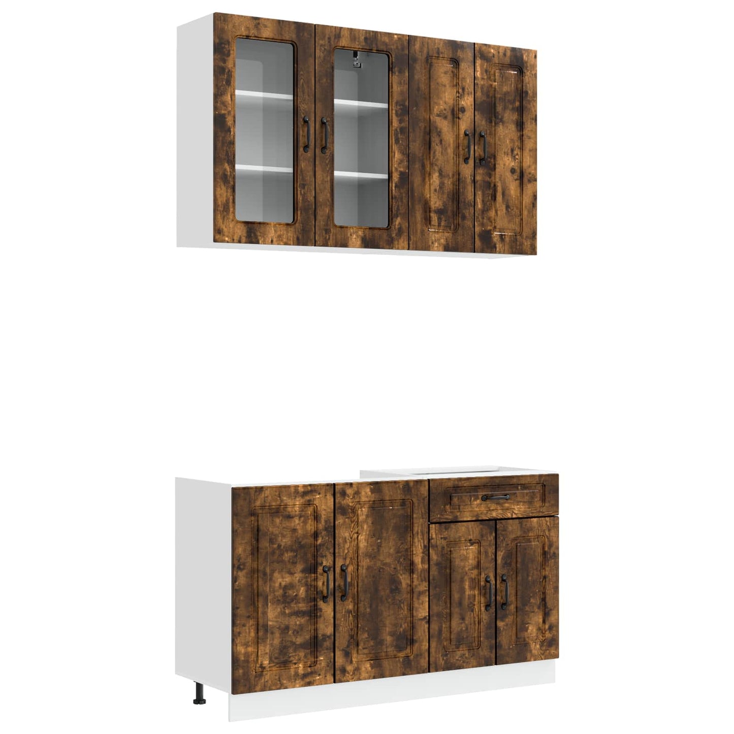 Kücheneinheit Kalmar 4 Pcs Geräucherte Eiche Holzwerkstoff