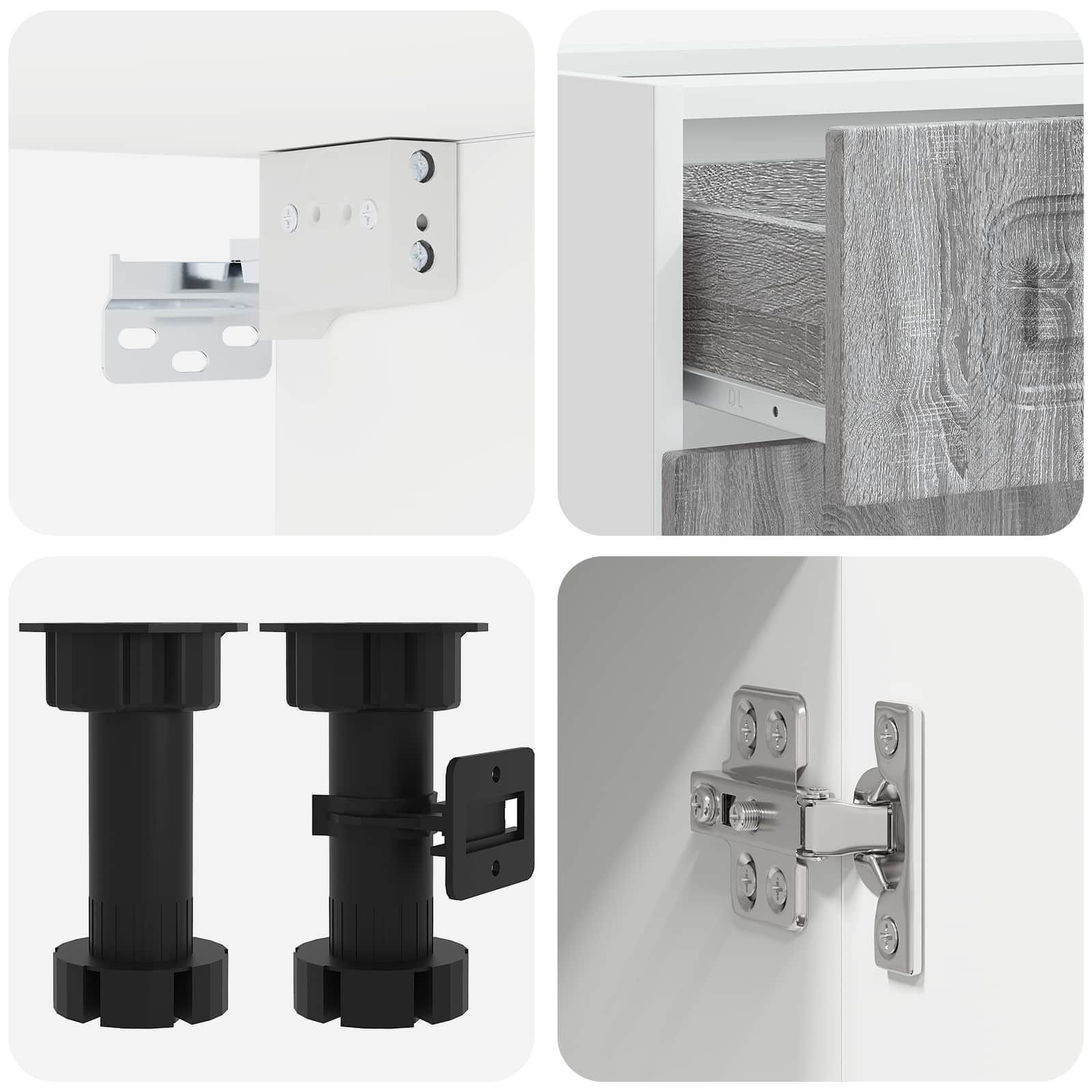 Kücheneinheit Kalmar 4 Pcs Grau Sonoma Holzwerkstoff