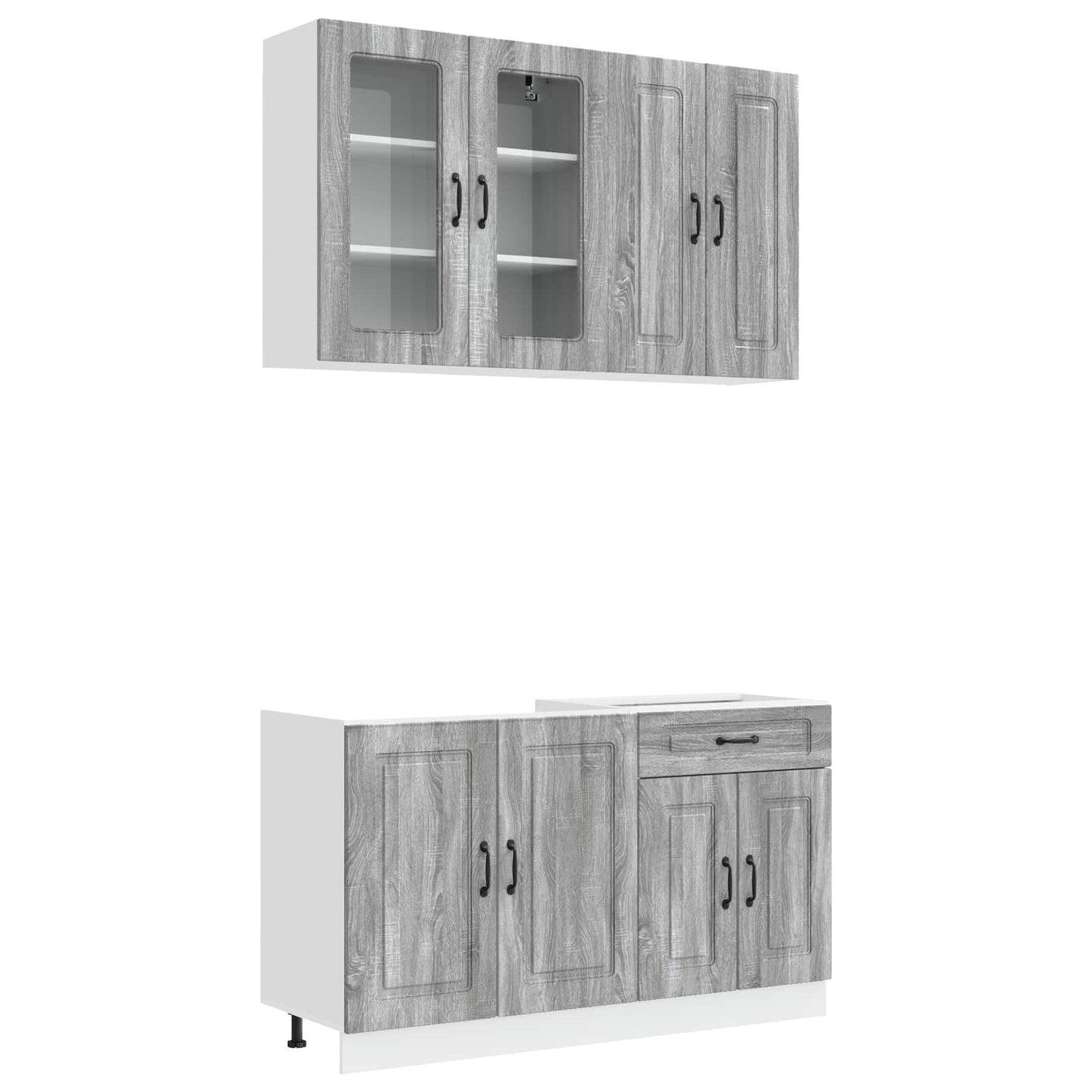 Kücheneinheit Kalmar 4 Pcs Grau Sonoma Holzwerkstoff