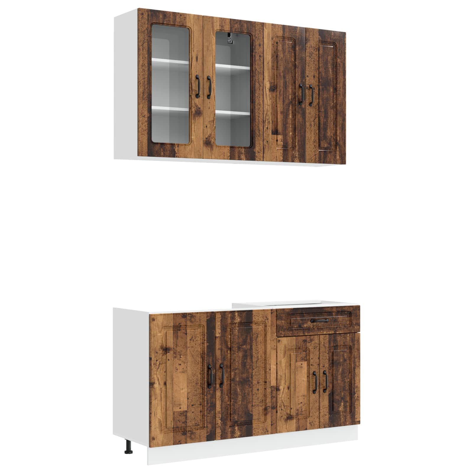 Kücheneinheit Kalmar 4 Pcs Altholz Holzwerkstoff