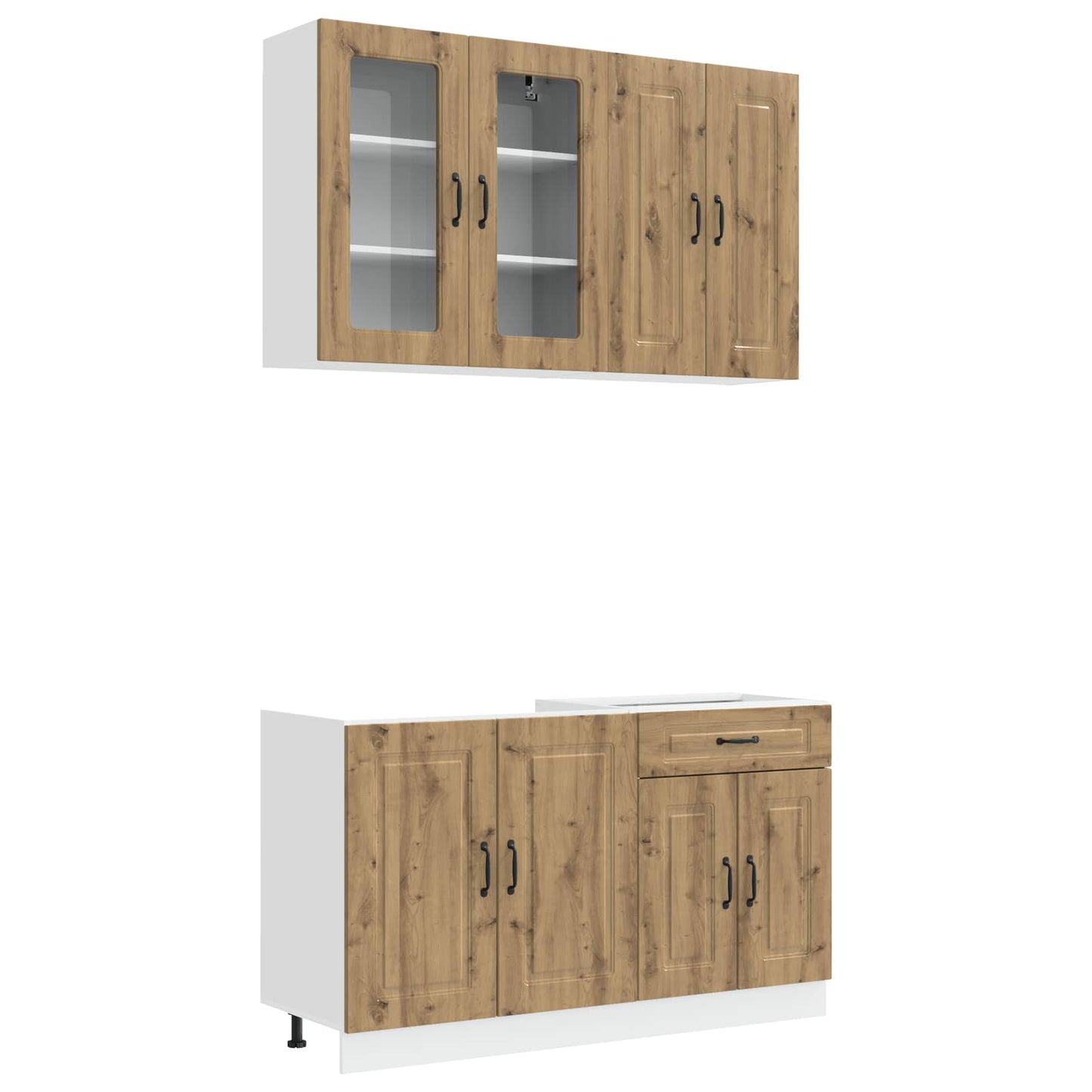 Kücheneinheit Kalmar 4 Pcs Artisan-Eiche Holzwerkstoff