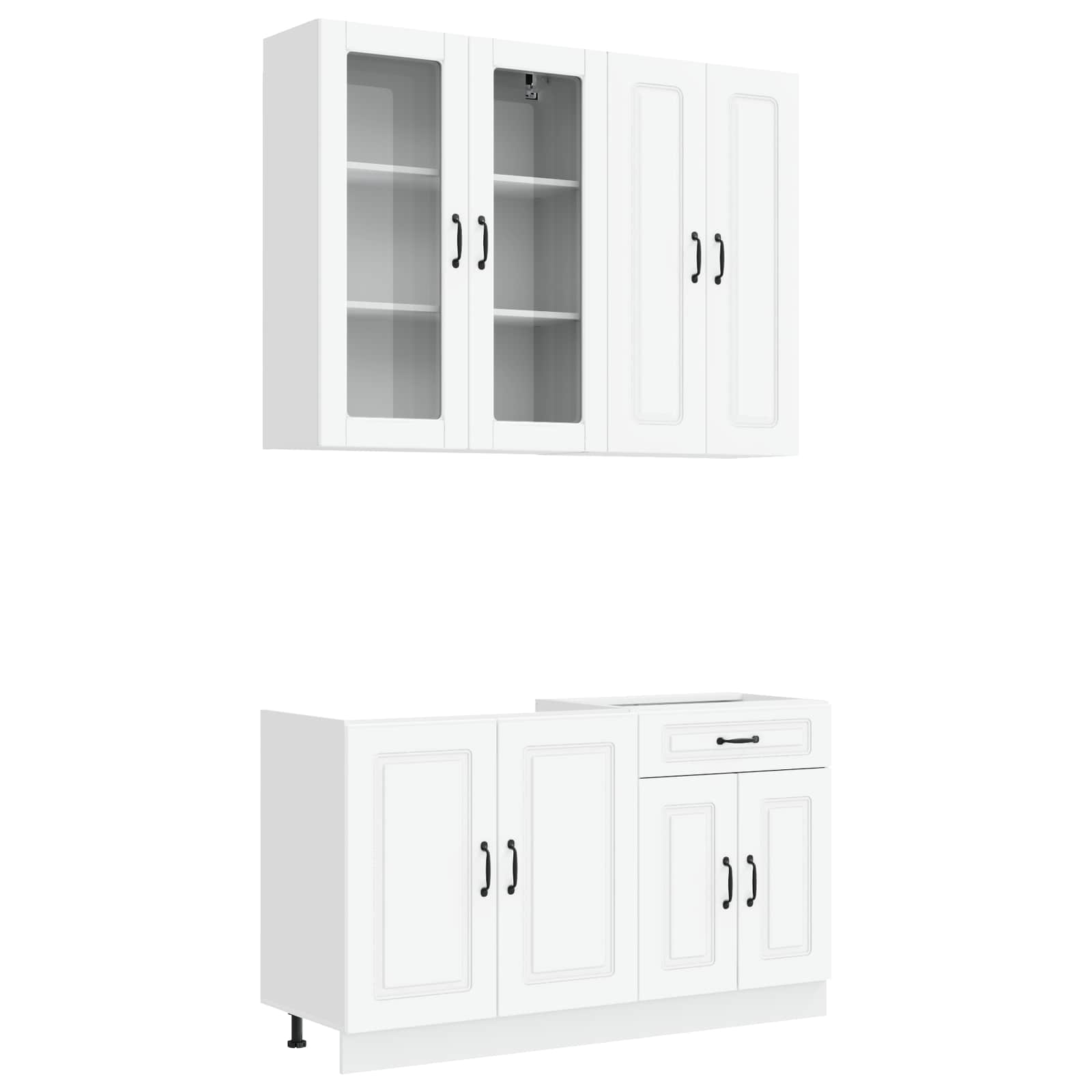 Kücheneinheit Kalmar 4 Pcs Weiß Holzwerkstoff